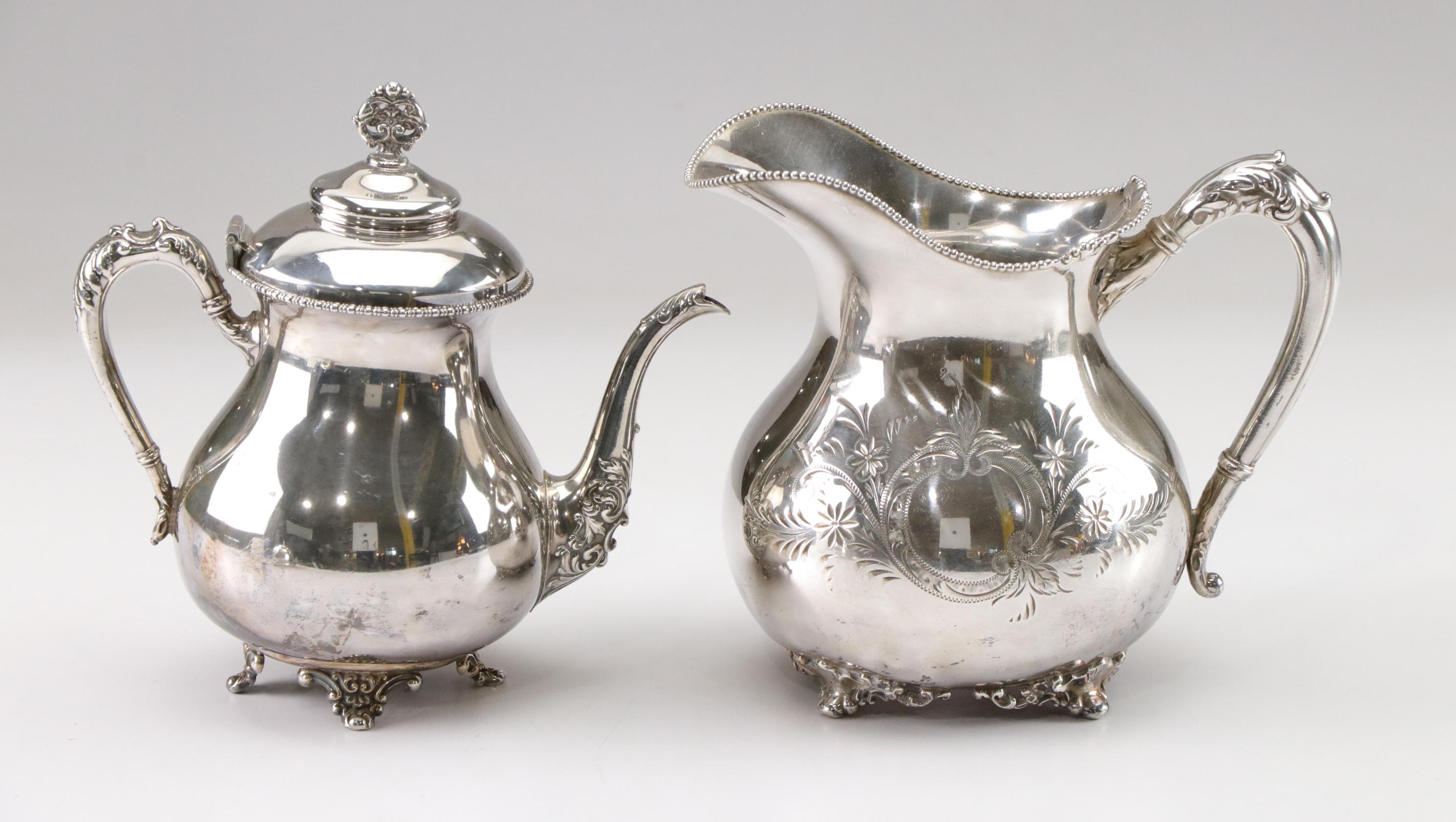 Homan and New Amsterdam Chased Silver Plate Hollowware