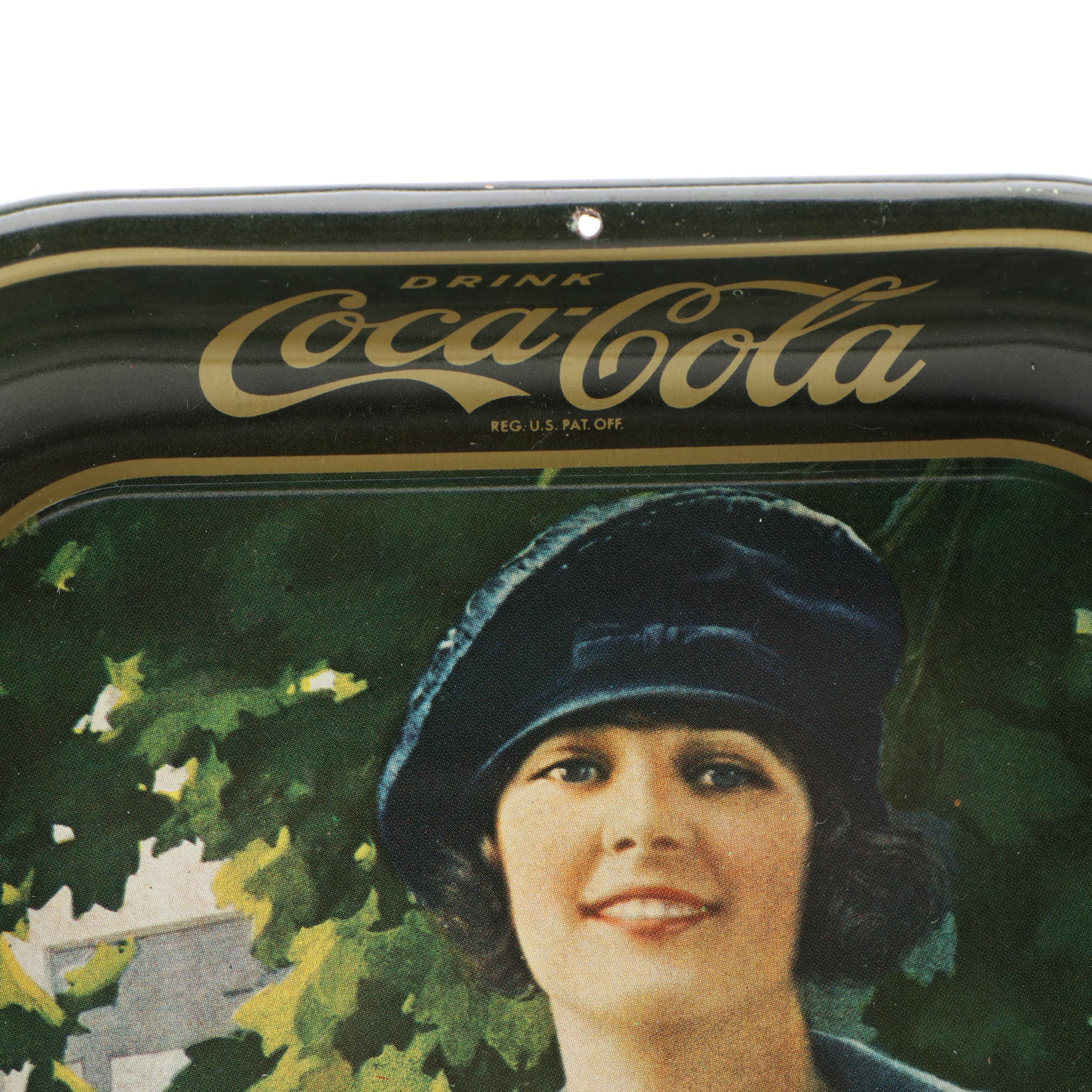 Rossini Papier-Mâché and Coca-Cola Metal Trays, Mid to Late 20th Century