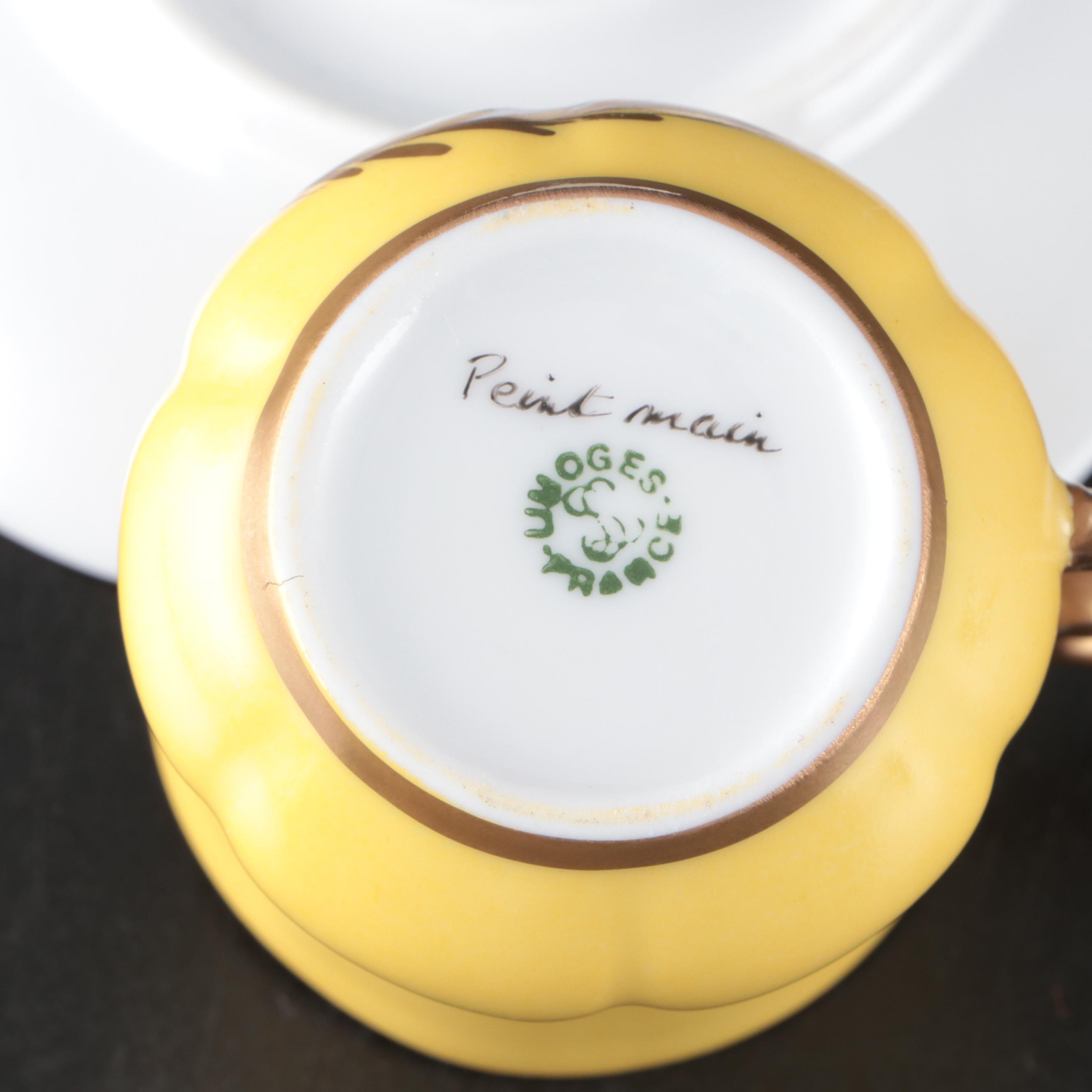 Schumann Dresden Style Porcelain Salad Plates with Other French Porcelain Décor