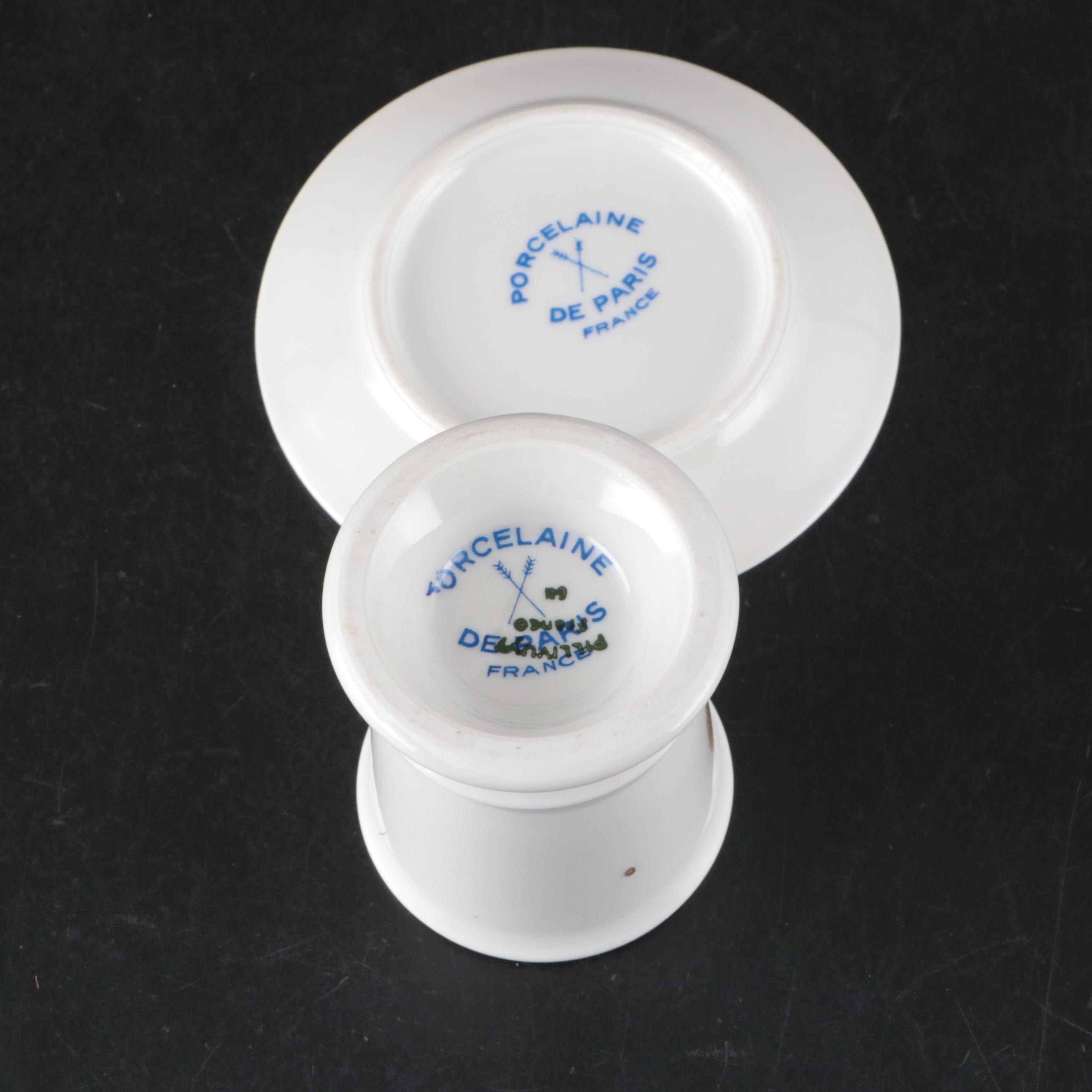 Schumann Dresden Style Porcelain Salad Plates with Other French Porcelain Décor