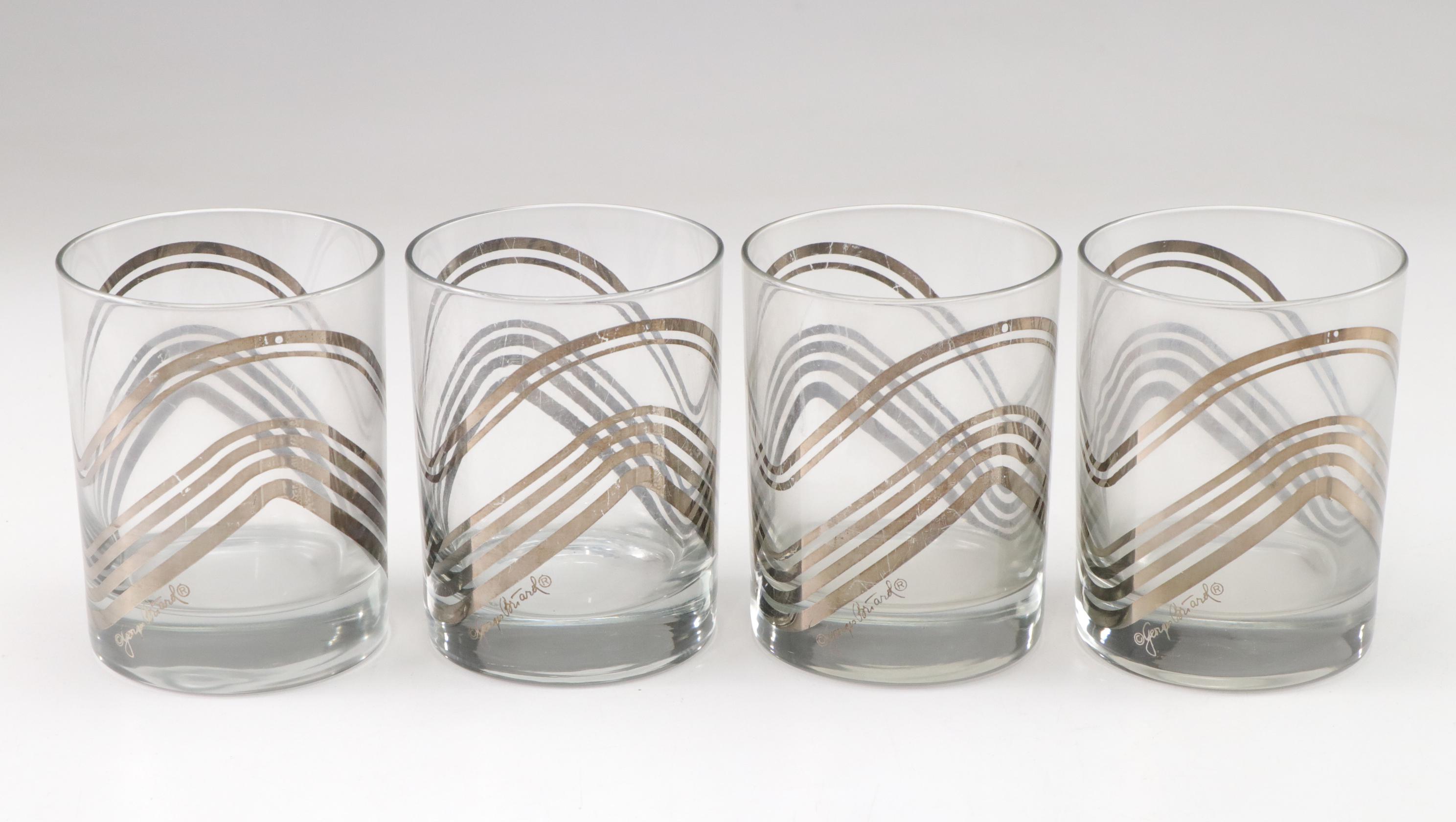 Mid Century Modern Cocktail Shaker with Georges Briard and Other Glasses