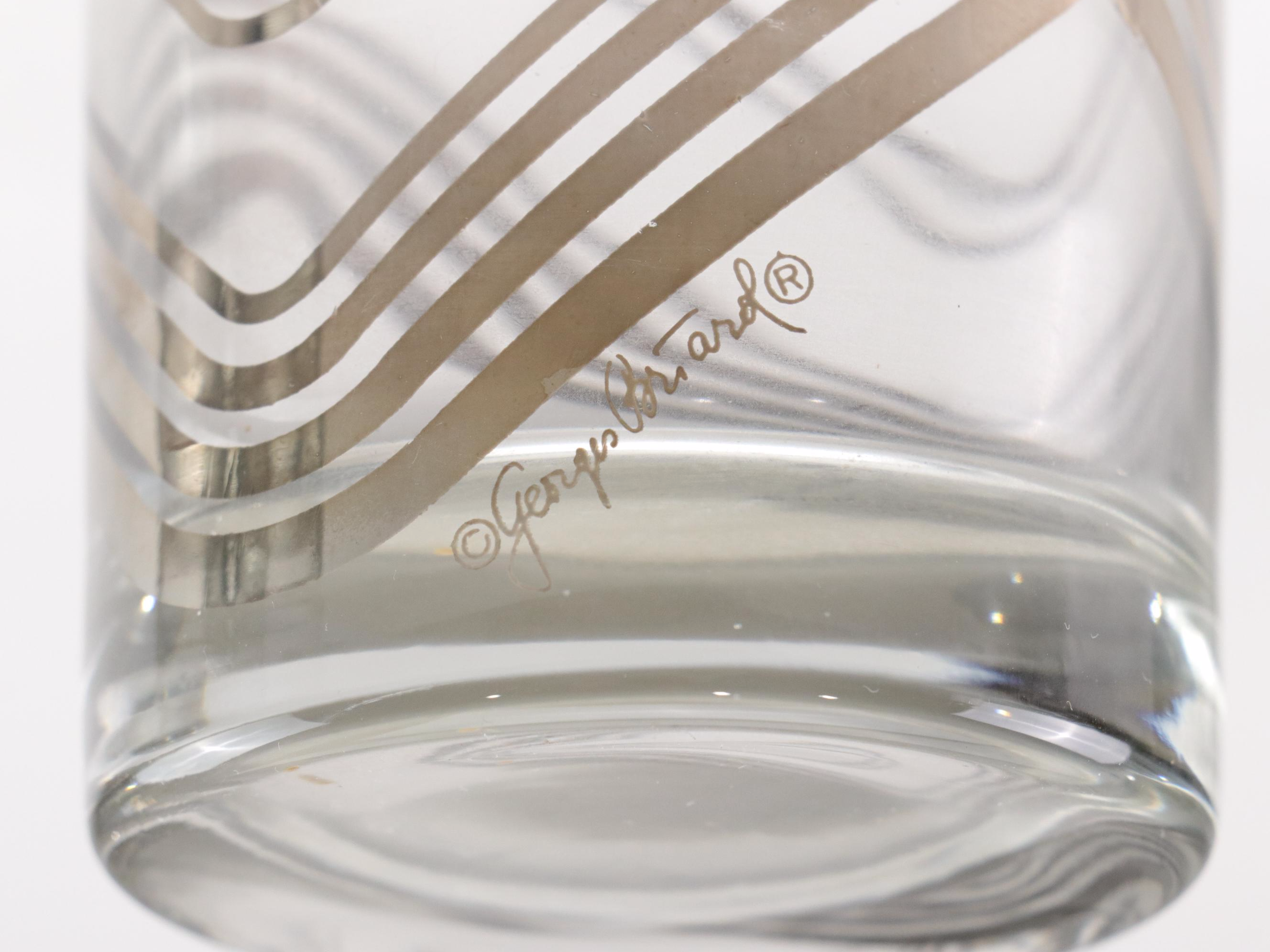 Mid Century Modern Cocktail Shaker with Georges Briard and Other Glasses