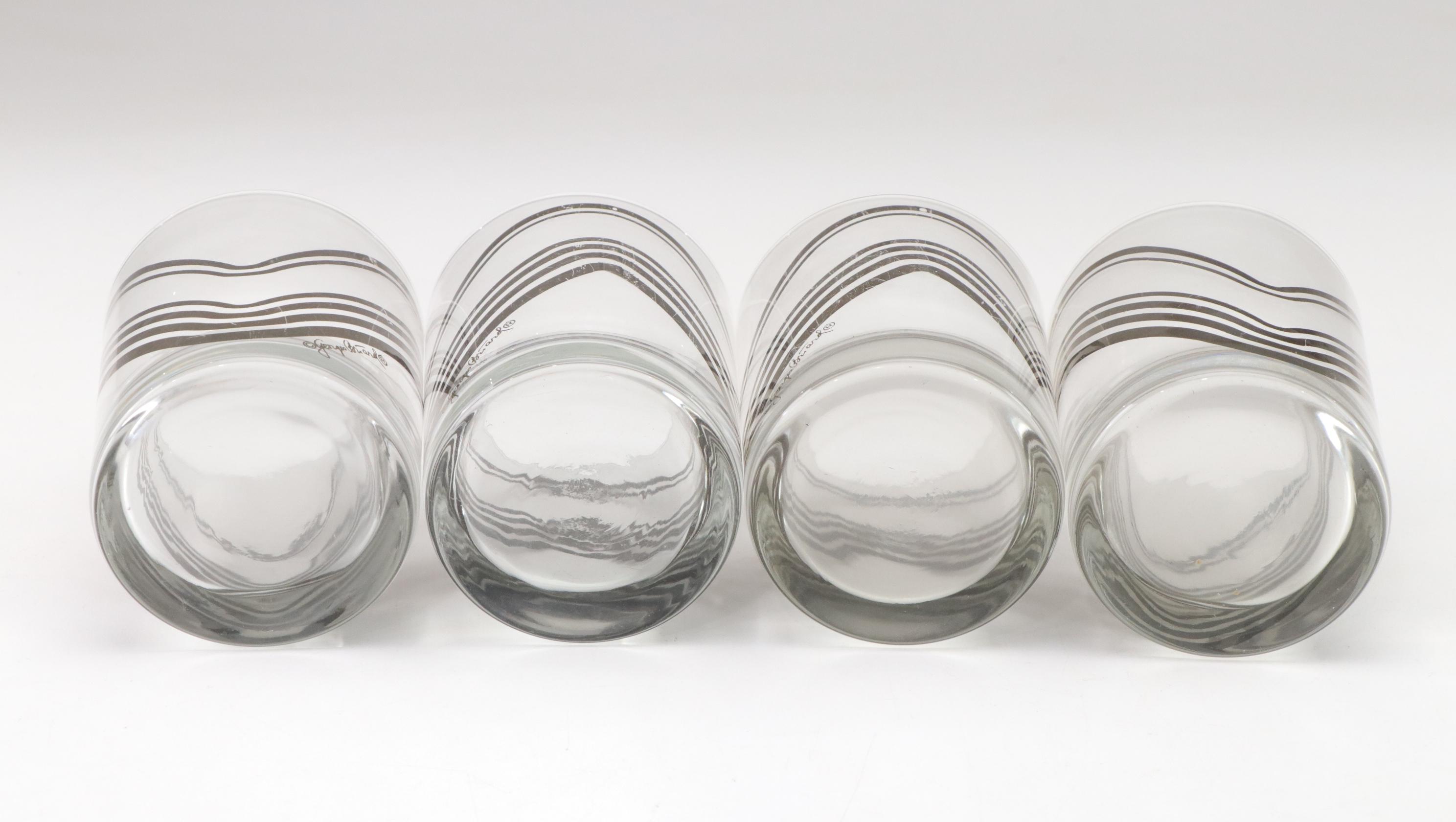 Mid Century Modern Cocktail Shaker with Georges Briard and Other Glasses