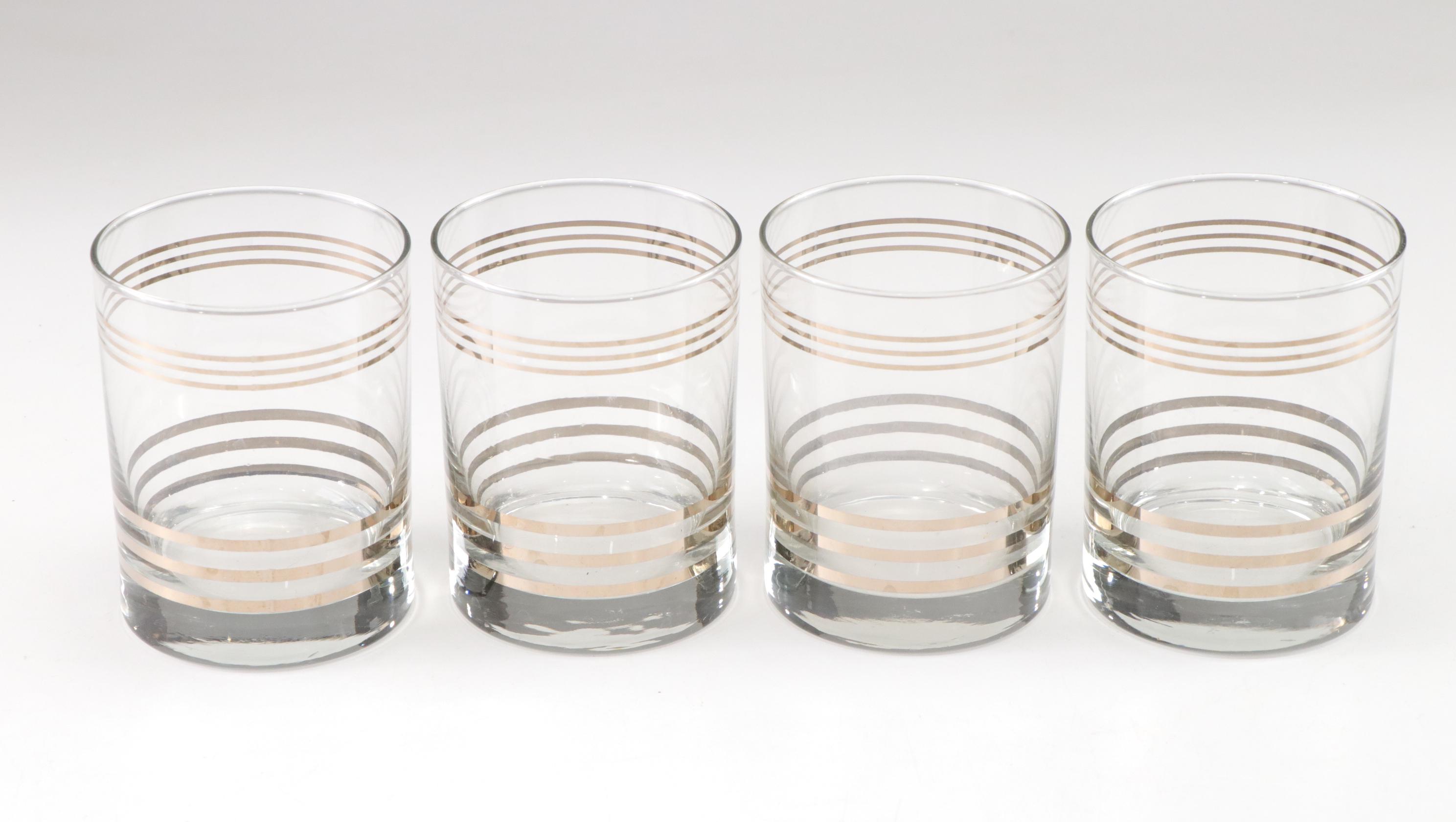 Mid Century Modern Cocktail Shaker with Georges Briard and Other Glasses