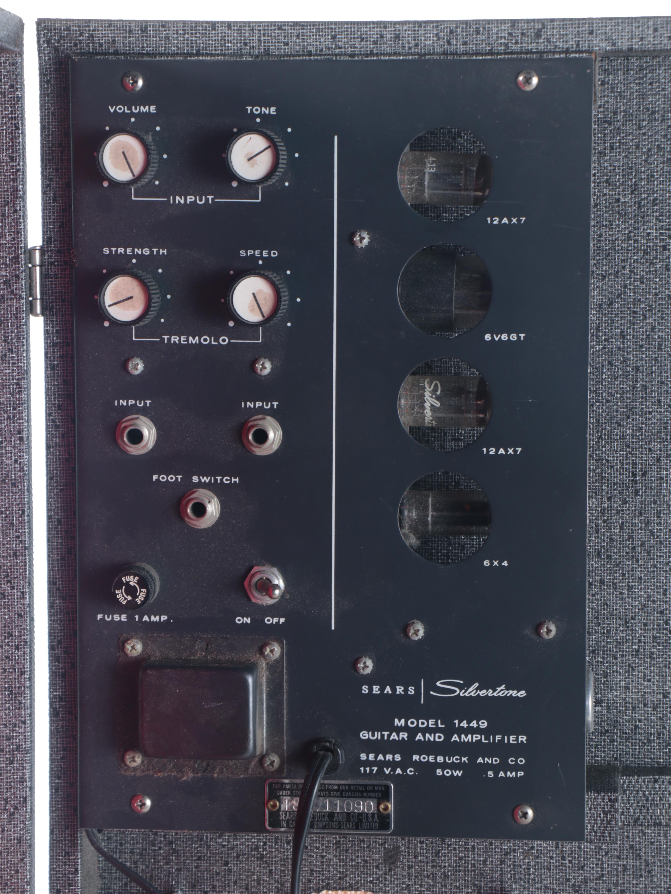 Sears Silvertone Model 1449 Electric Guitar and Amplifier, Mid-20th Century