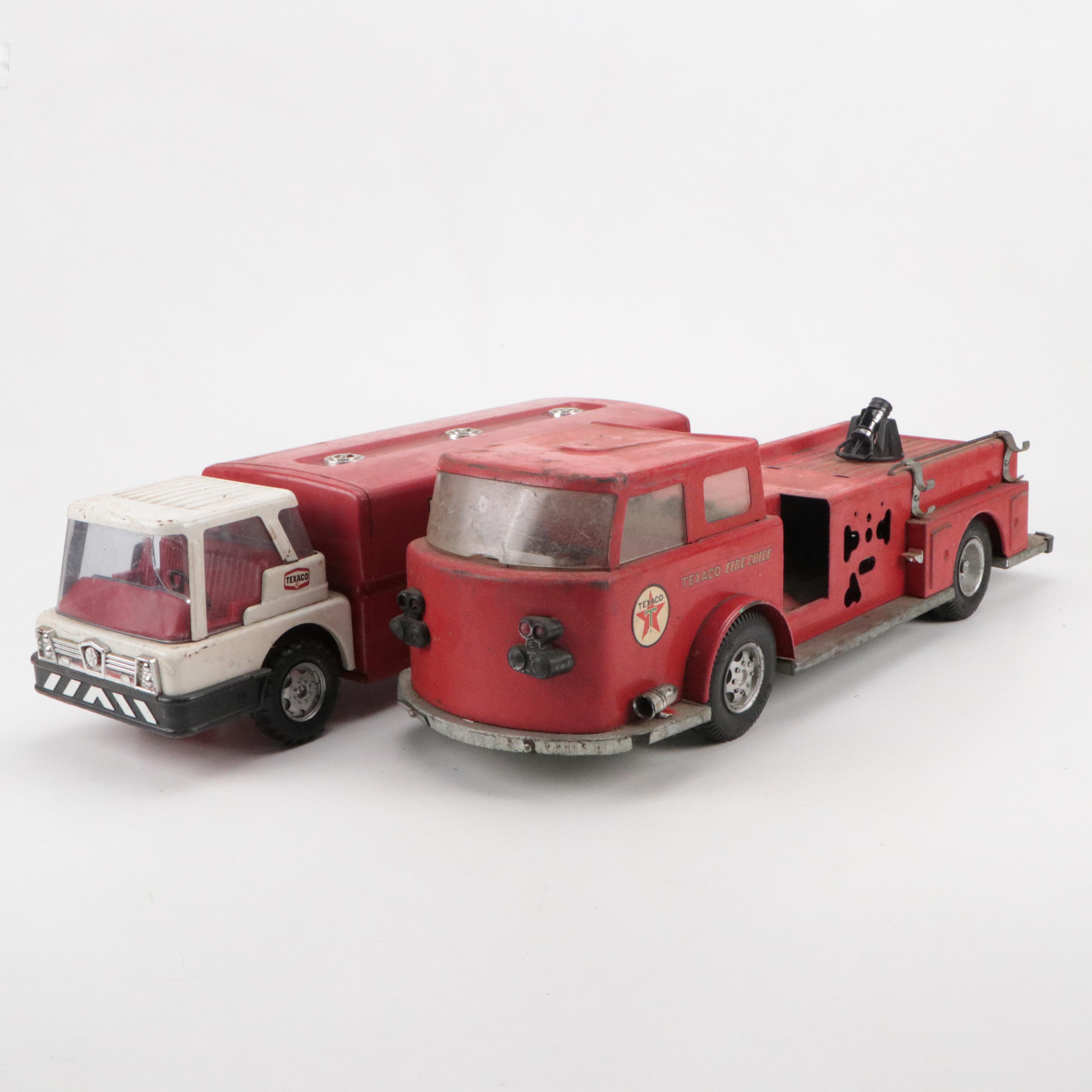 Buddy L "Texaco Fire Chief" and Other Toy Truck, Mid-20th Century