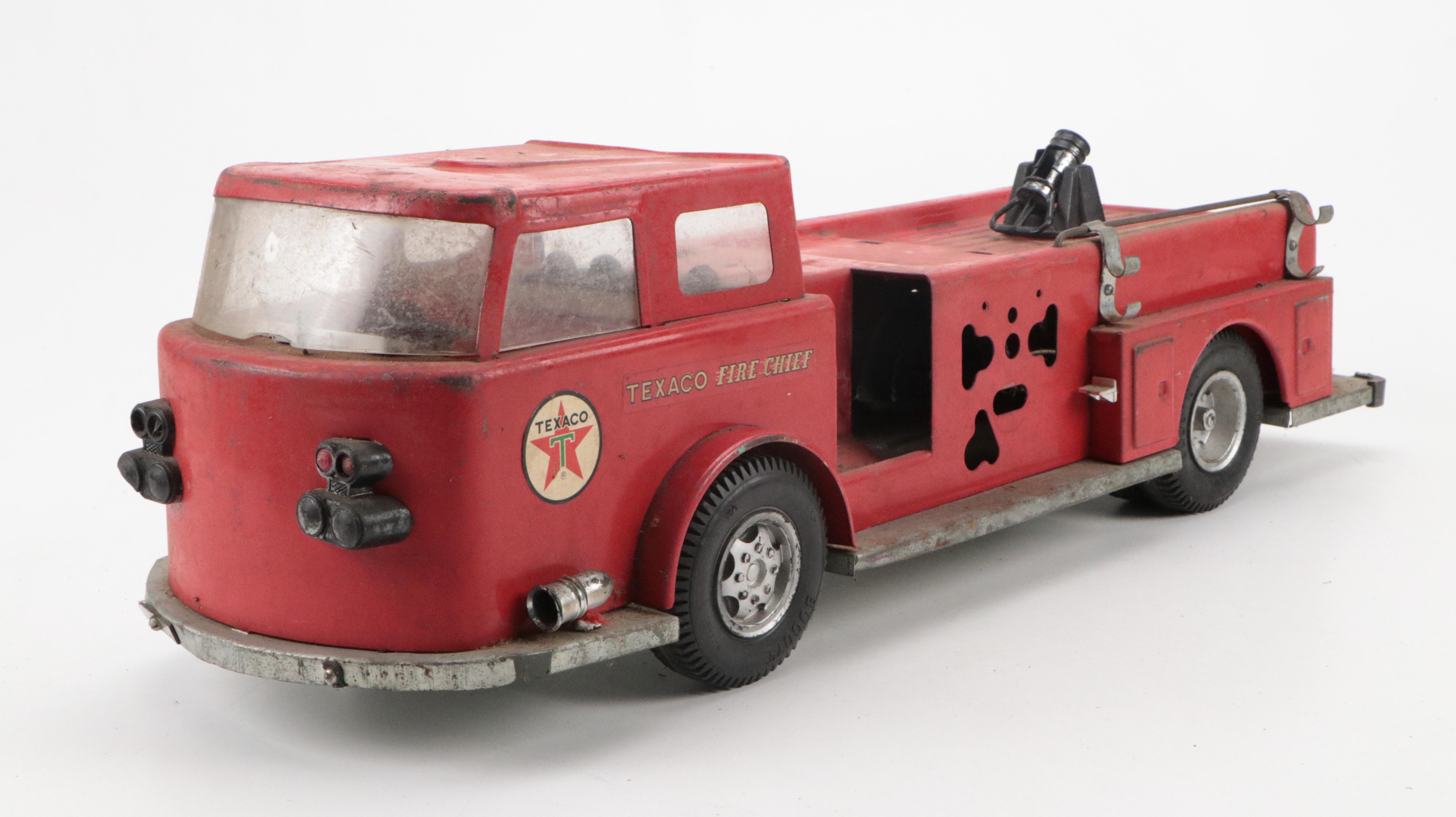 Buddy L "Texaco Fire Chief" and Other Toy Truck, Mid-20th Century