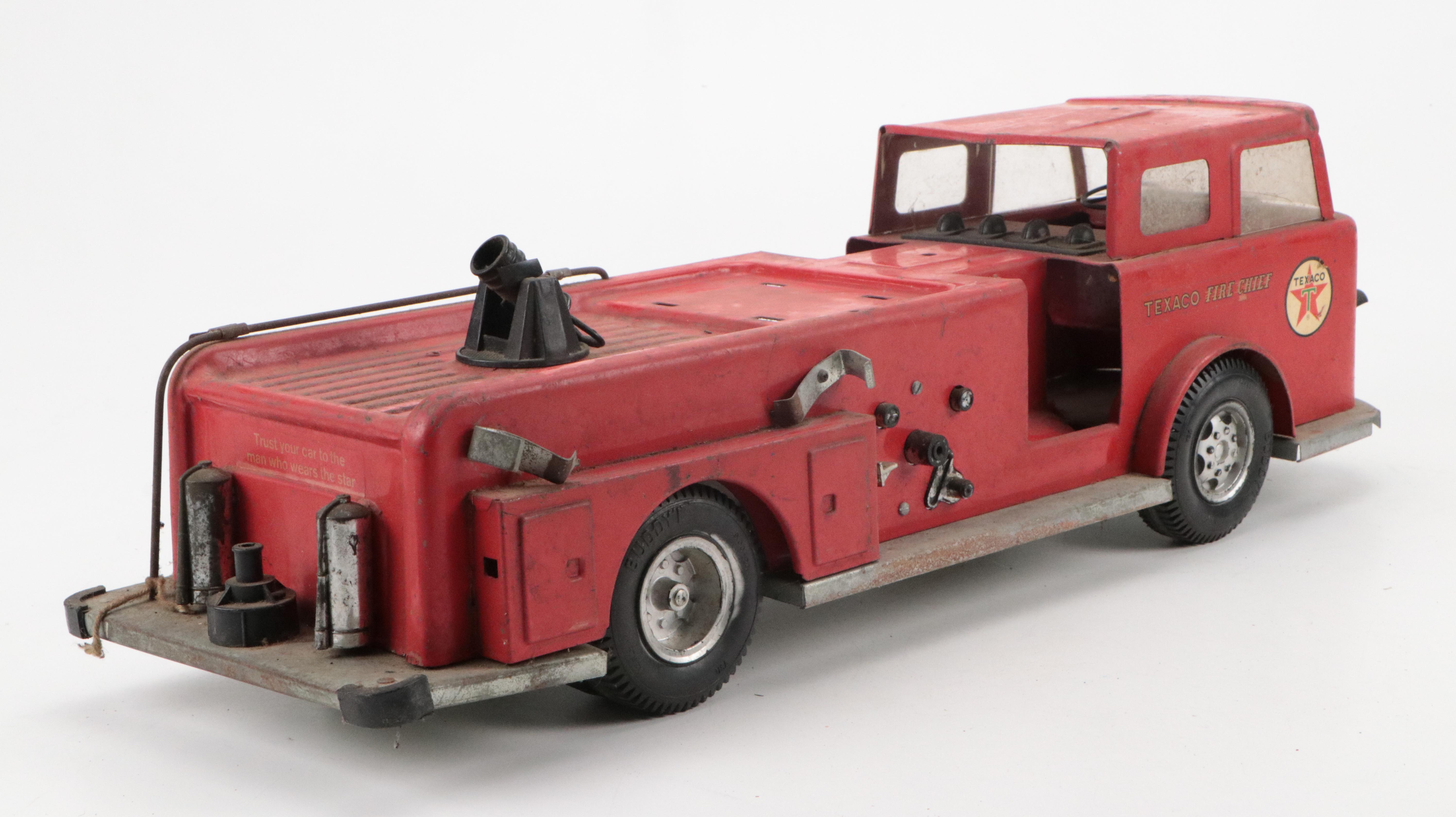 Buddy L "Texaco Fire Chief" and Other Toy Truck, Mid-20th Century