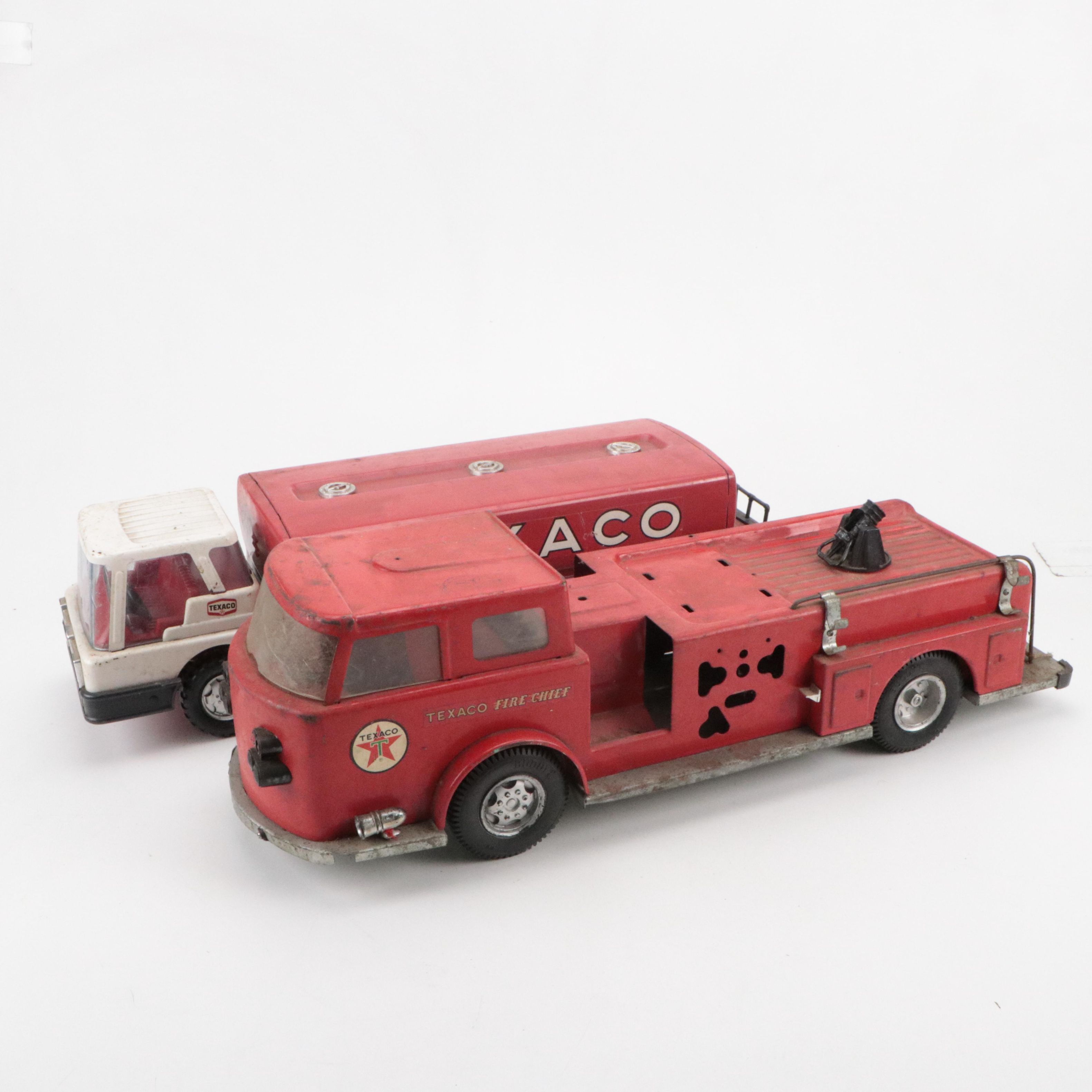 Buddy L "Texaco Fire Chief" and Other Toy Truck, Mid-20th Century
