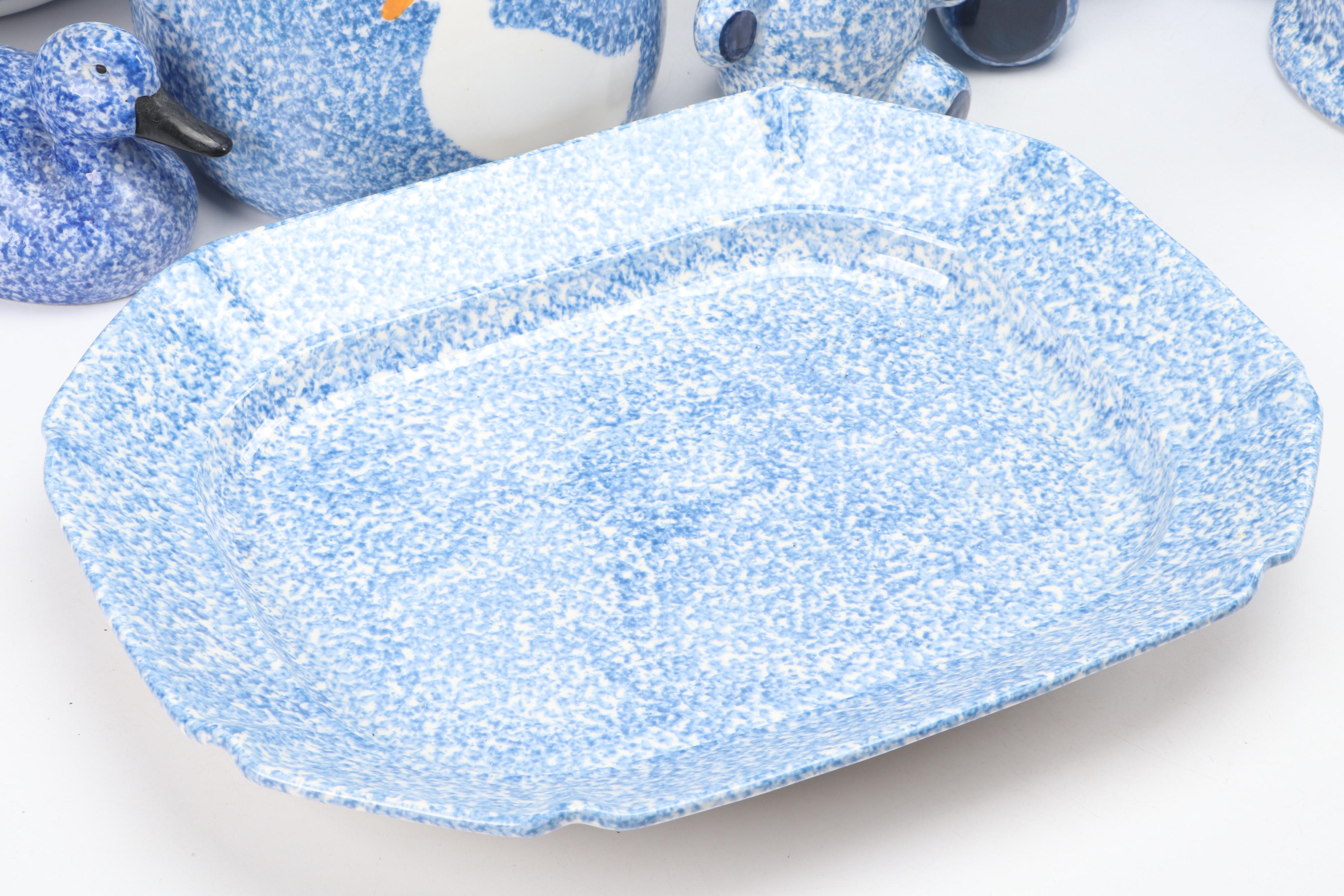 N. S. Gustin Co. Splatter Pattern Ceramic Mugs, Bowls, Dinner Plates and More