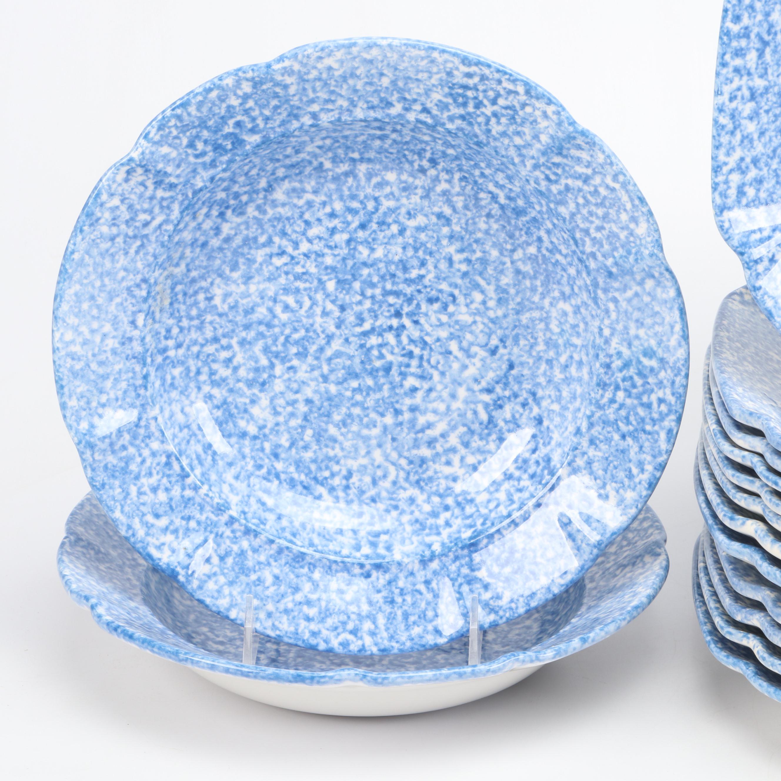 N. S. Gustin Co. Splatter Pattern Ceramic Mugs, Bowls, Dinner Plates and More