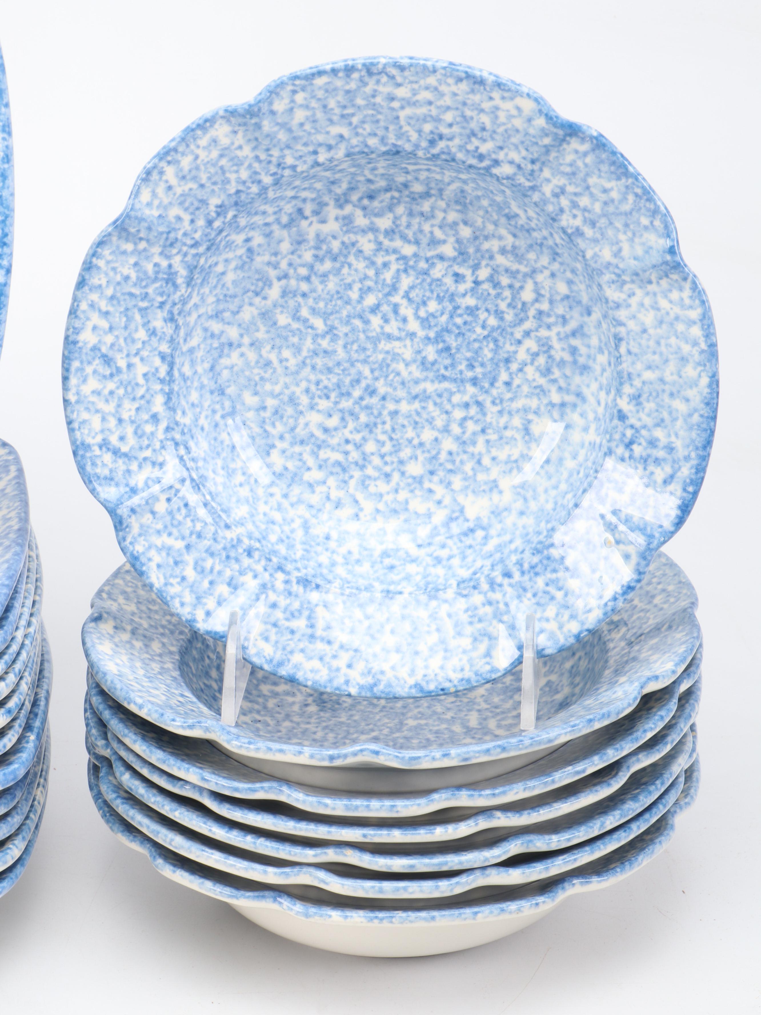 N. S. Gustin Co. Splatter Pattern Ceramic Mugs, Bowls, Dinner Plates and More