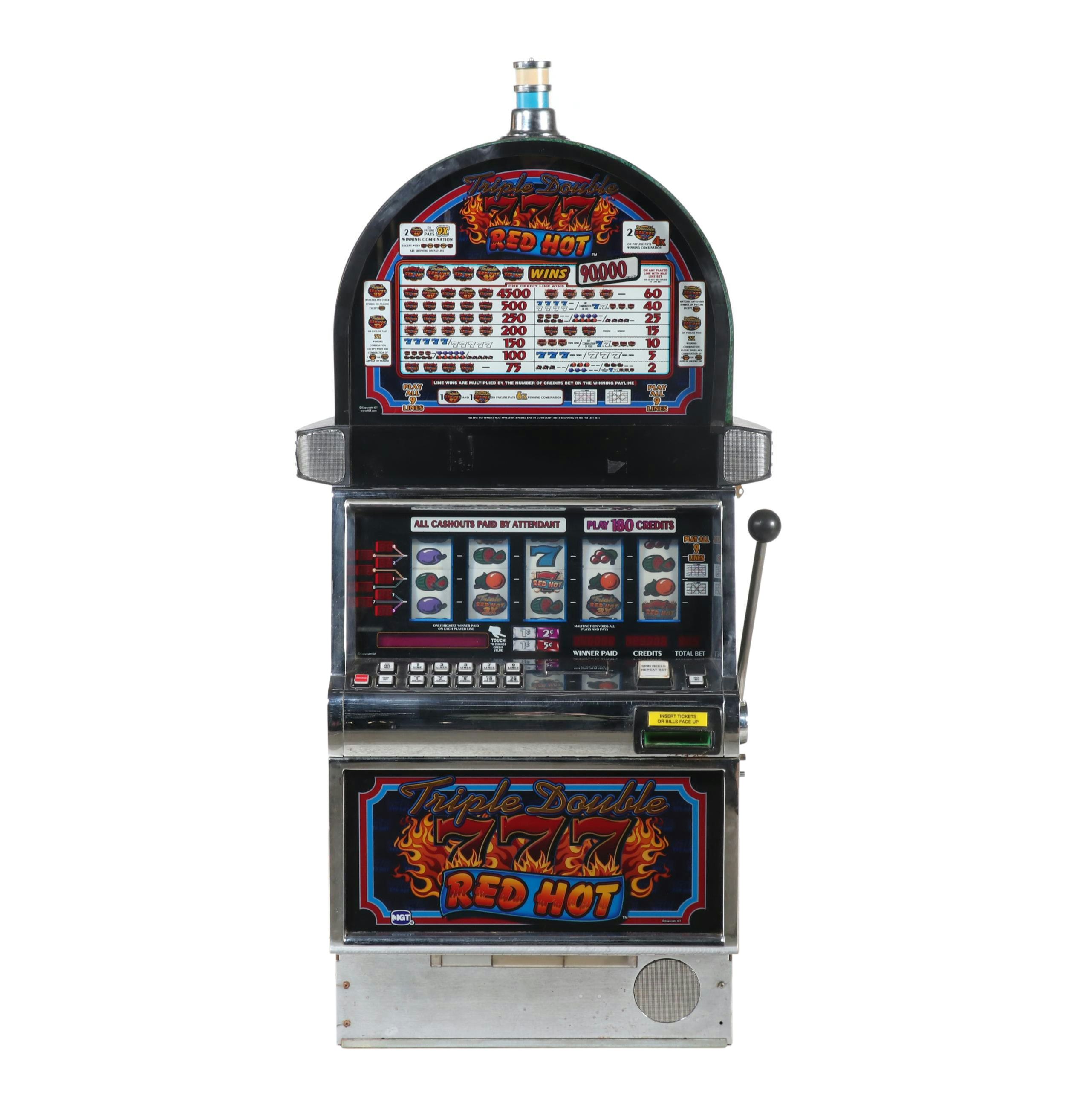 IGT "Triple Double 777 Red Hot" Slot Machine with Cabinet Stand, 2000