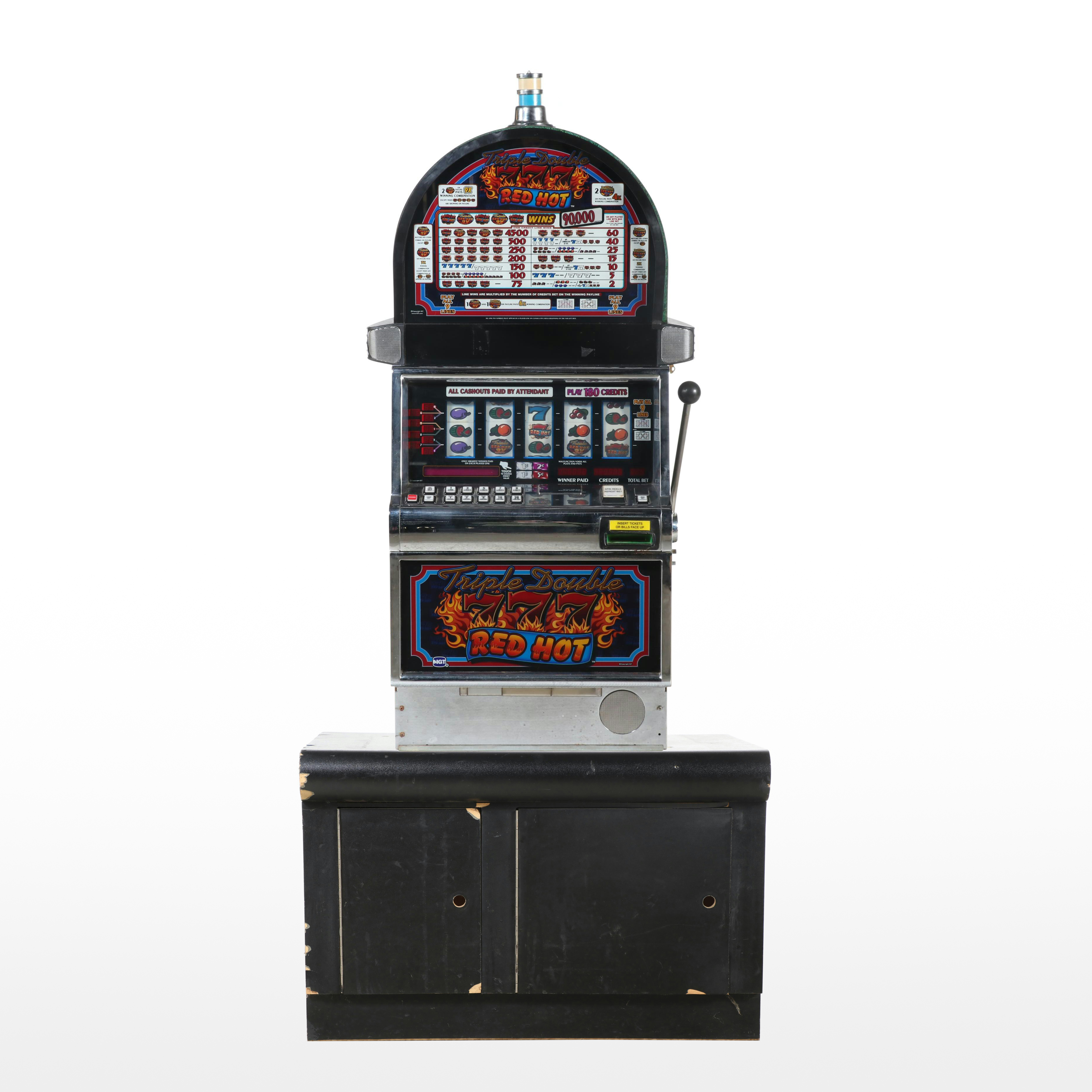 IGT "Triple Double 777 Red Hot" Slot Machine with Cabinet Stand, 2000