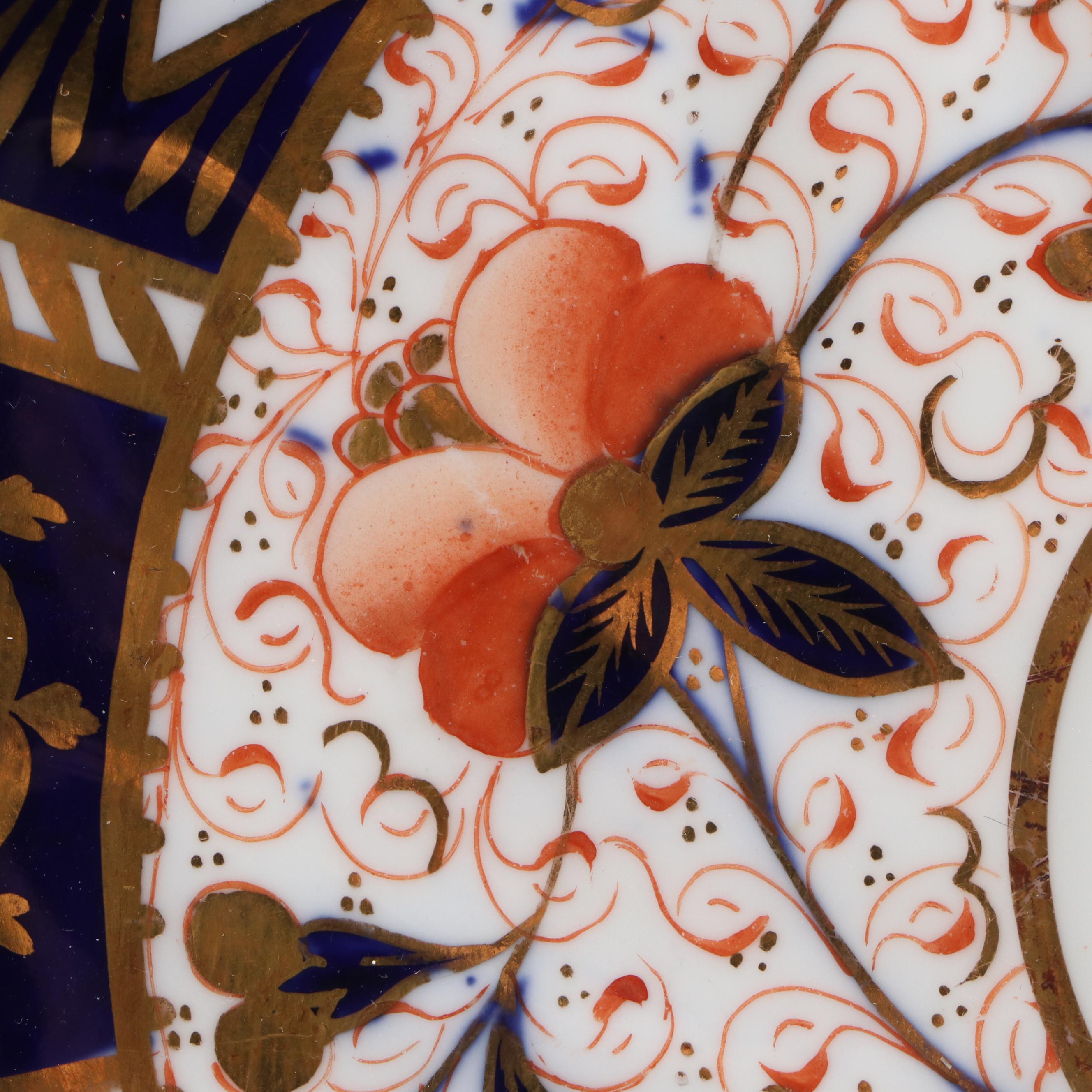 English Porcelain Imari Pattern Plates