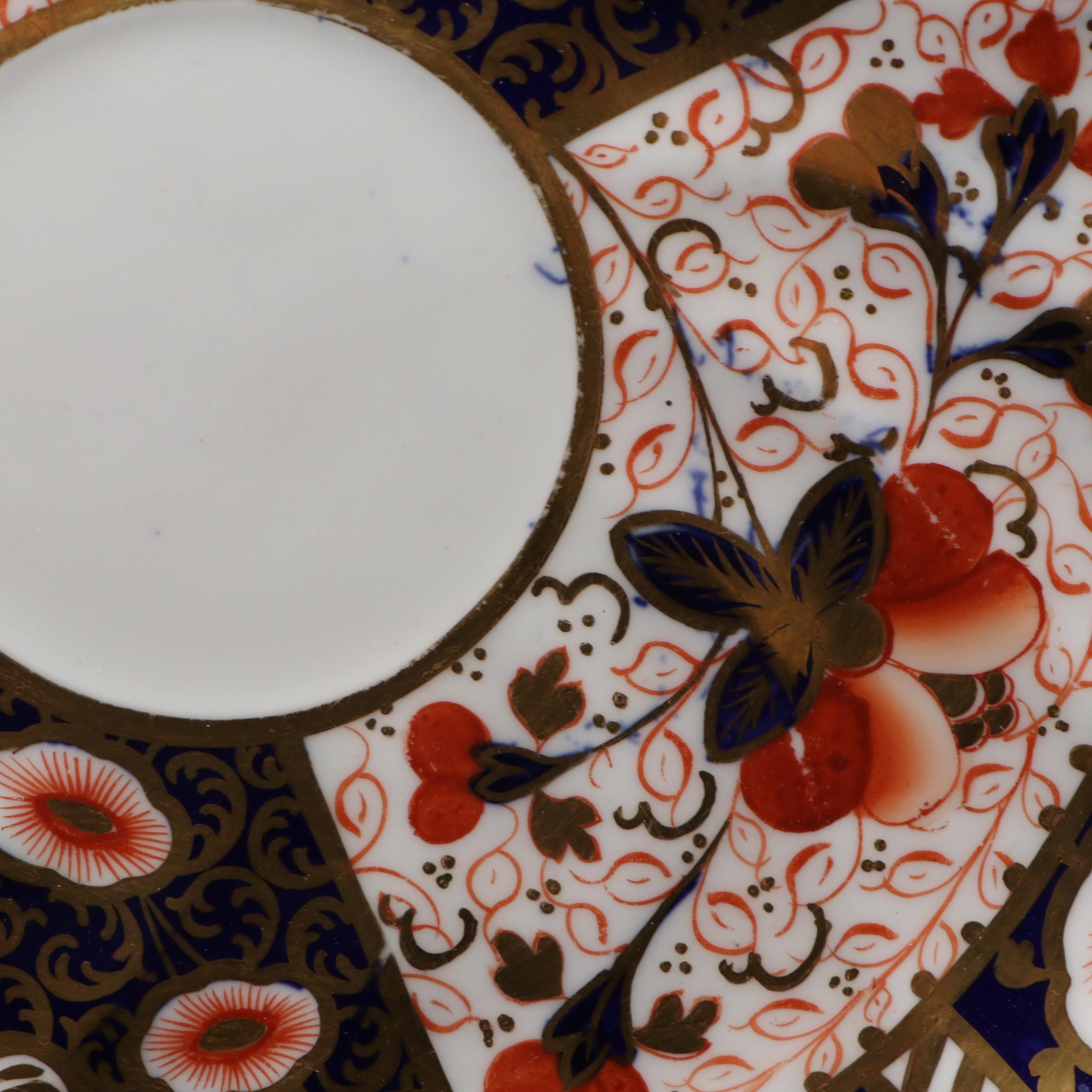 English Porcelain Imari Pattern Plates