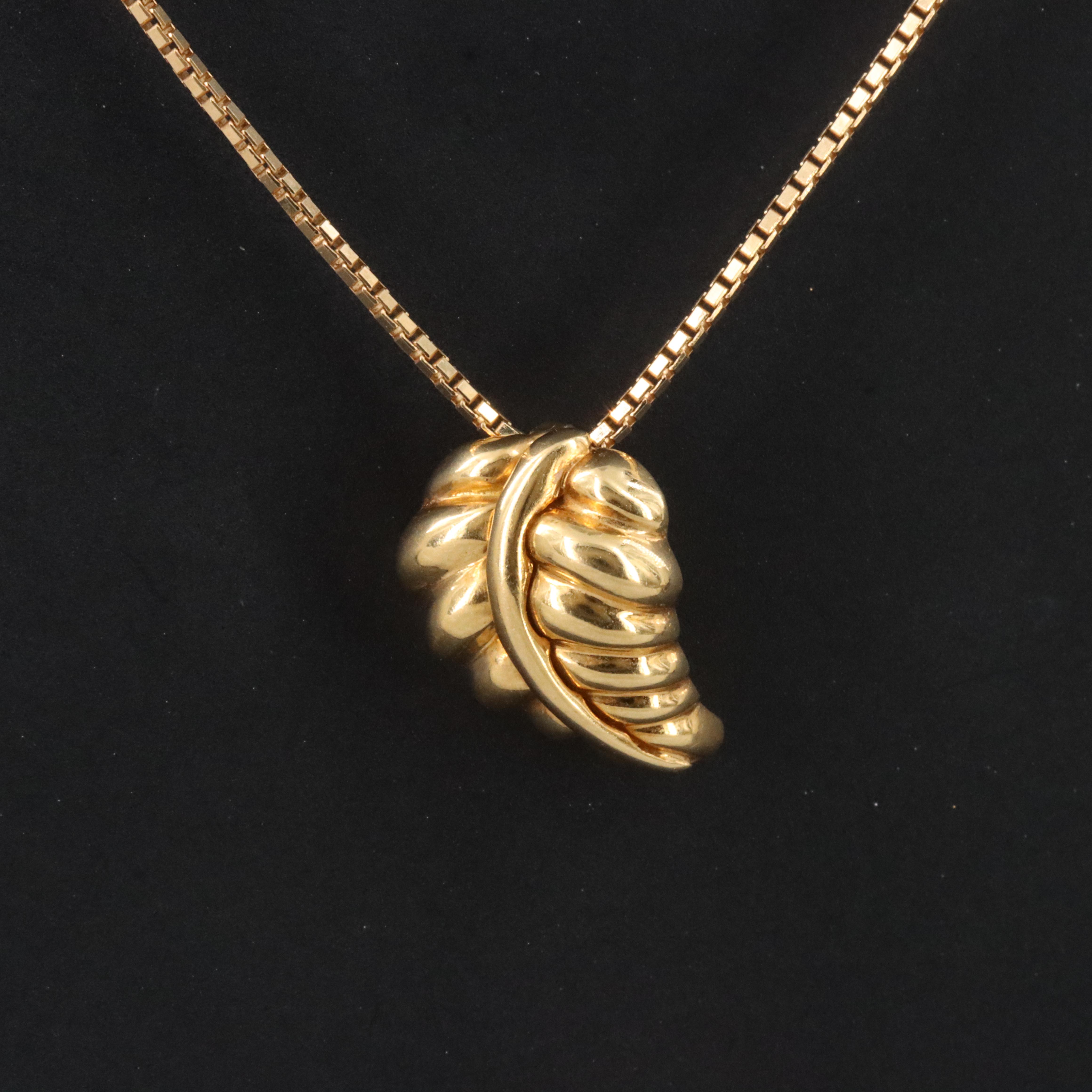 Tiffany & Co. Nature 18K Leaf Necklace