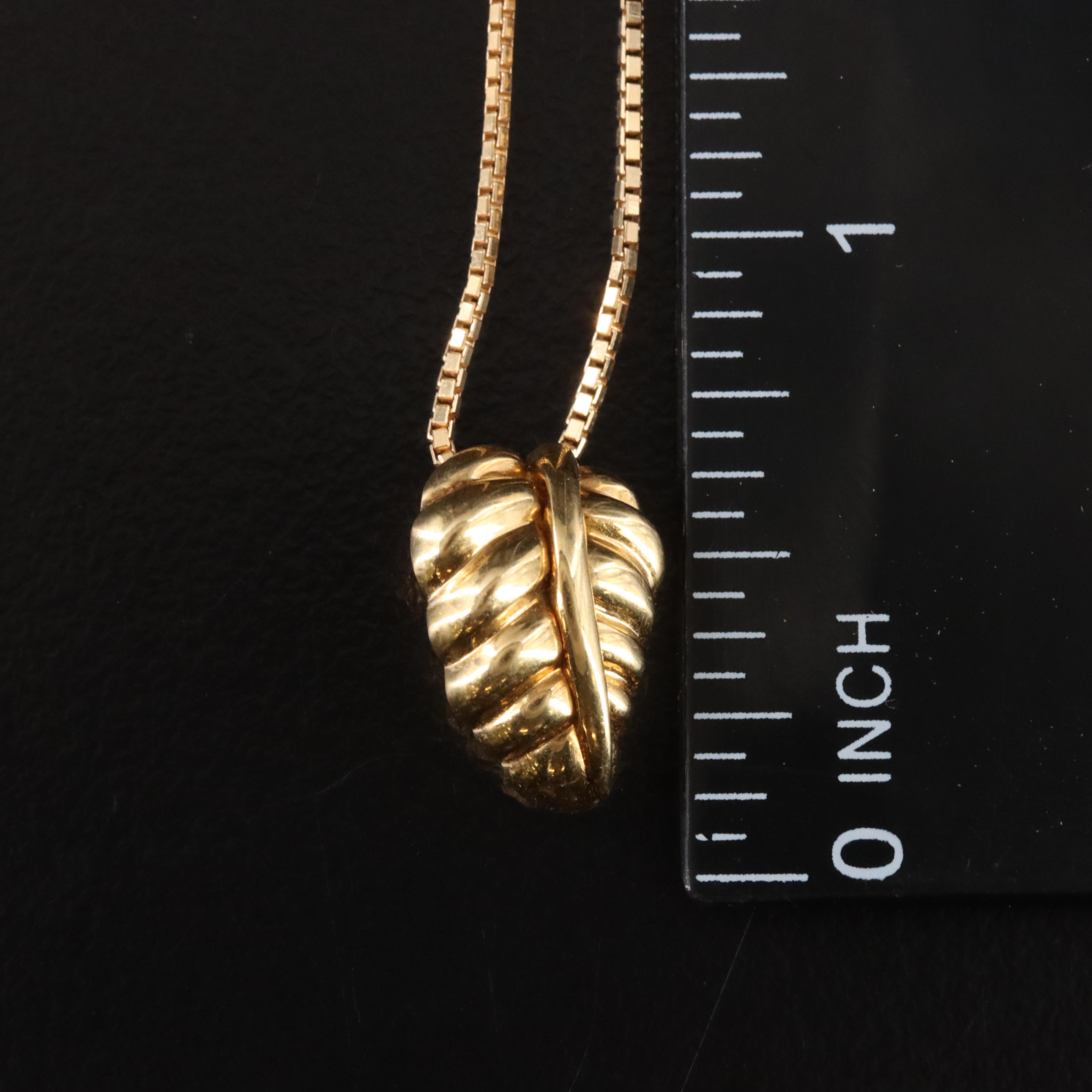 Tiffany & Co. Nature 18K Leaf Necklace