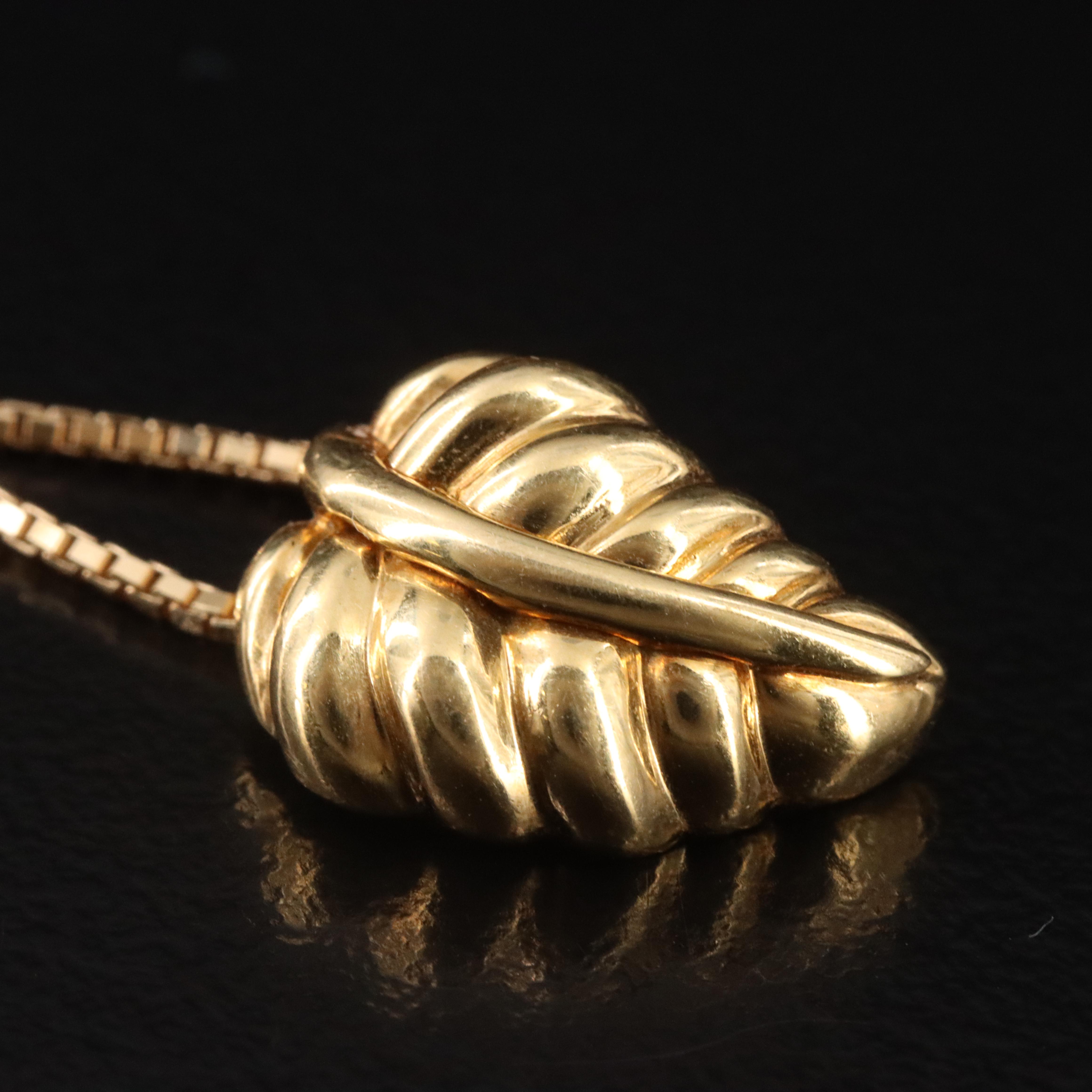 Tiffany & Co. Nature 18K Leaf Necklace