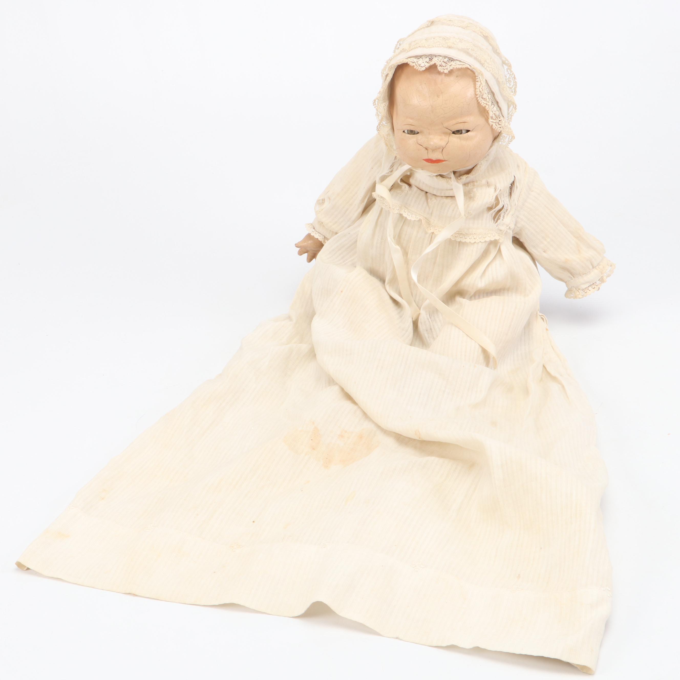 Borgfeldt Bye-Lo Baby Doll, Balos Porcelain Doll and Fabric Raggedy Ann Doll