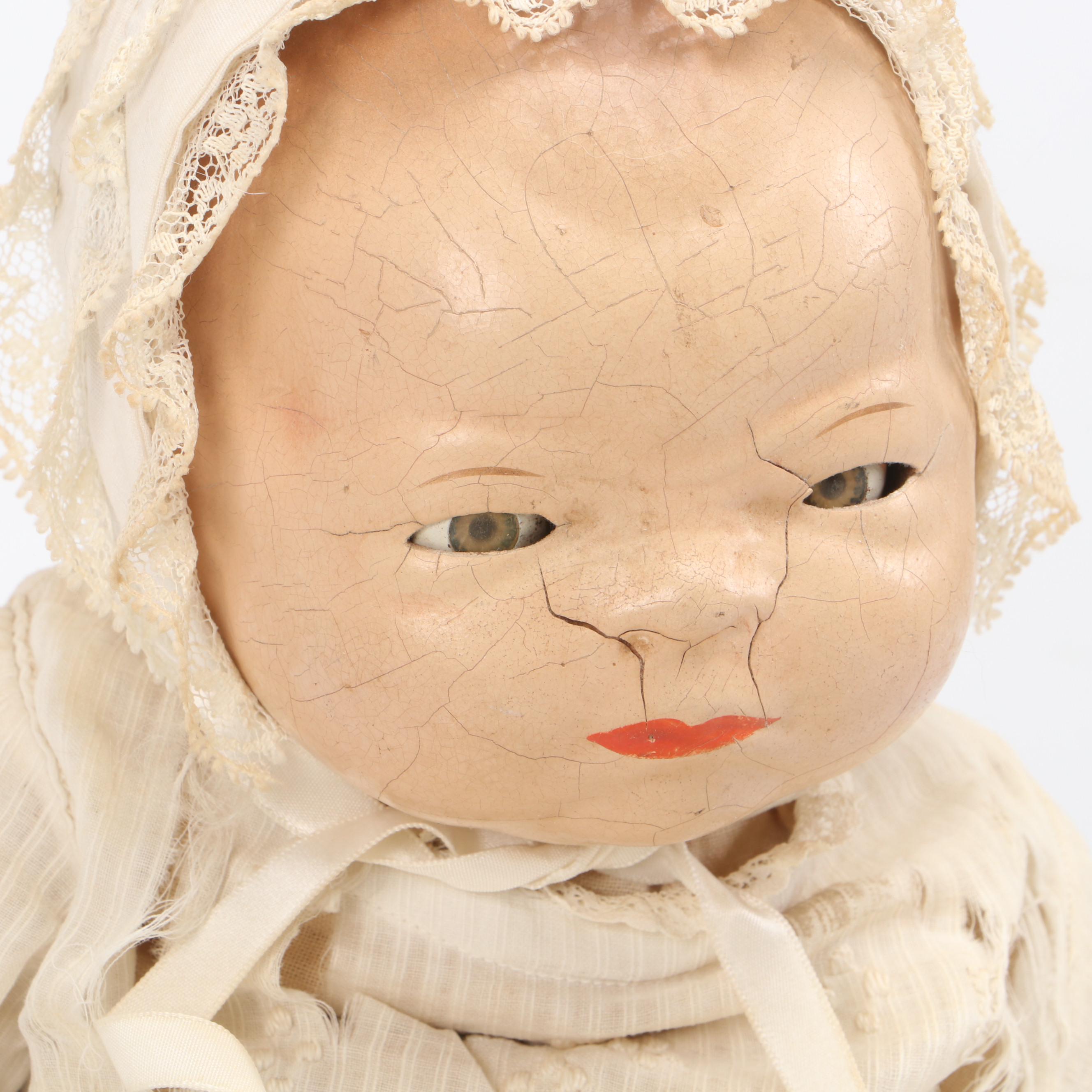 Borgfeldt Bye-Lo Baby Doll, Balos Porcelain Doll and Fabric Raggedy Ann Doll