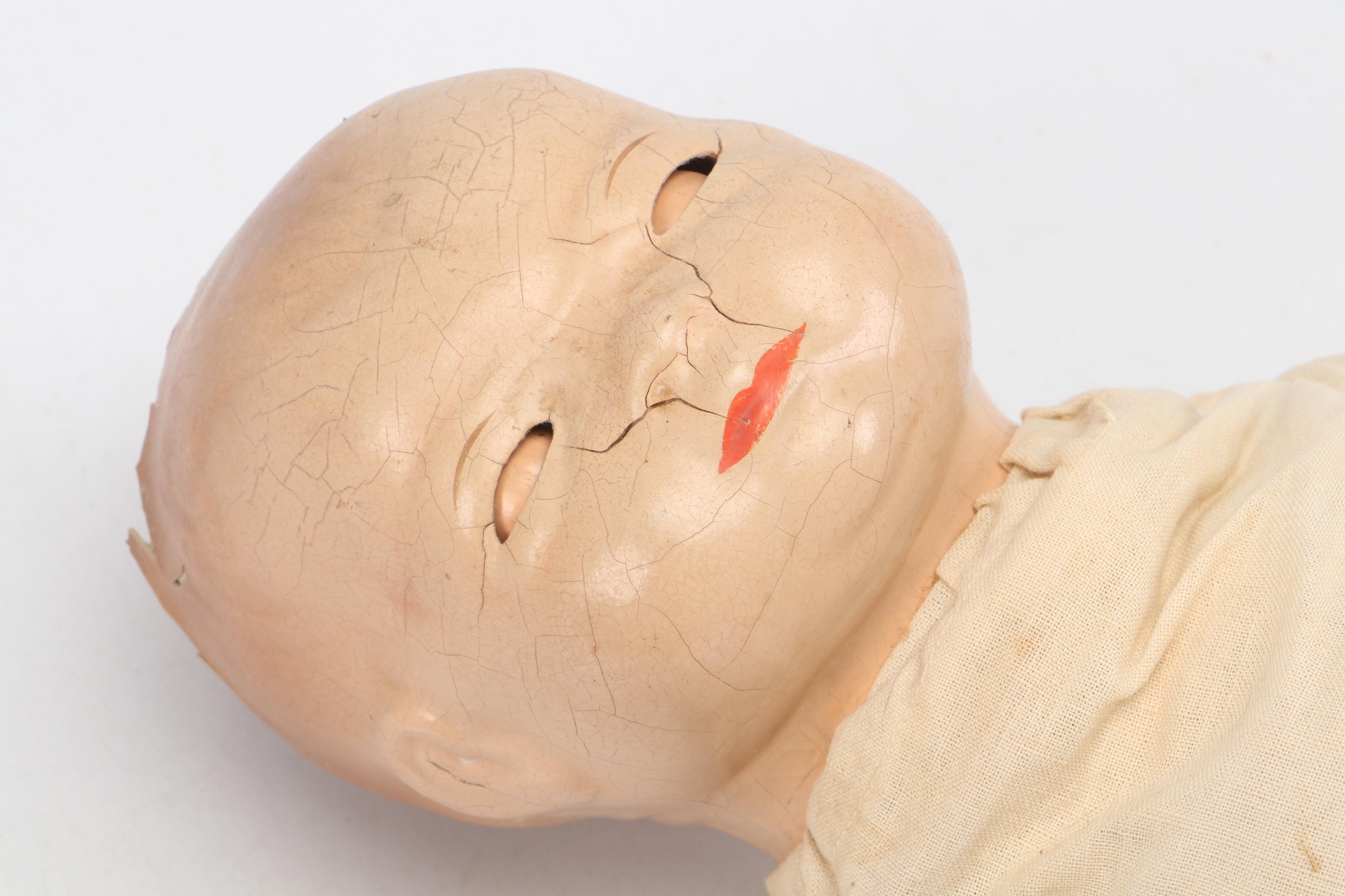 Borgfeldt Bye-Lo Baby Doll, Balos Porcelain Doll and Fabric Raggedy Ann Doll