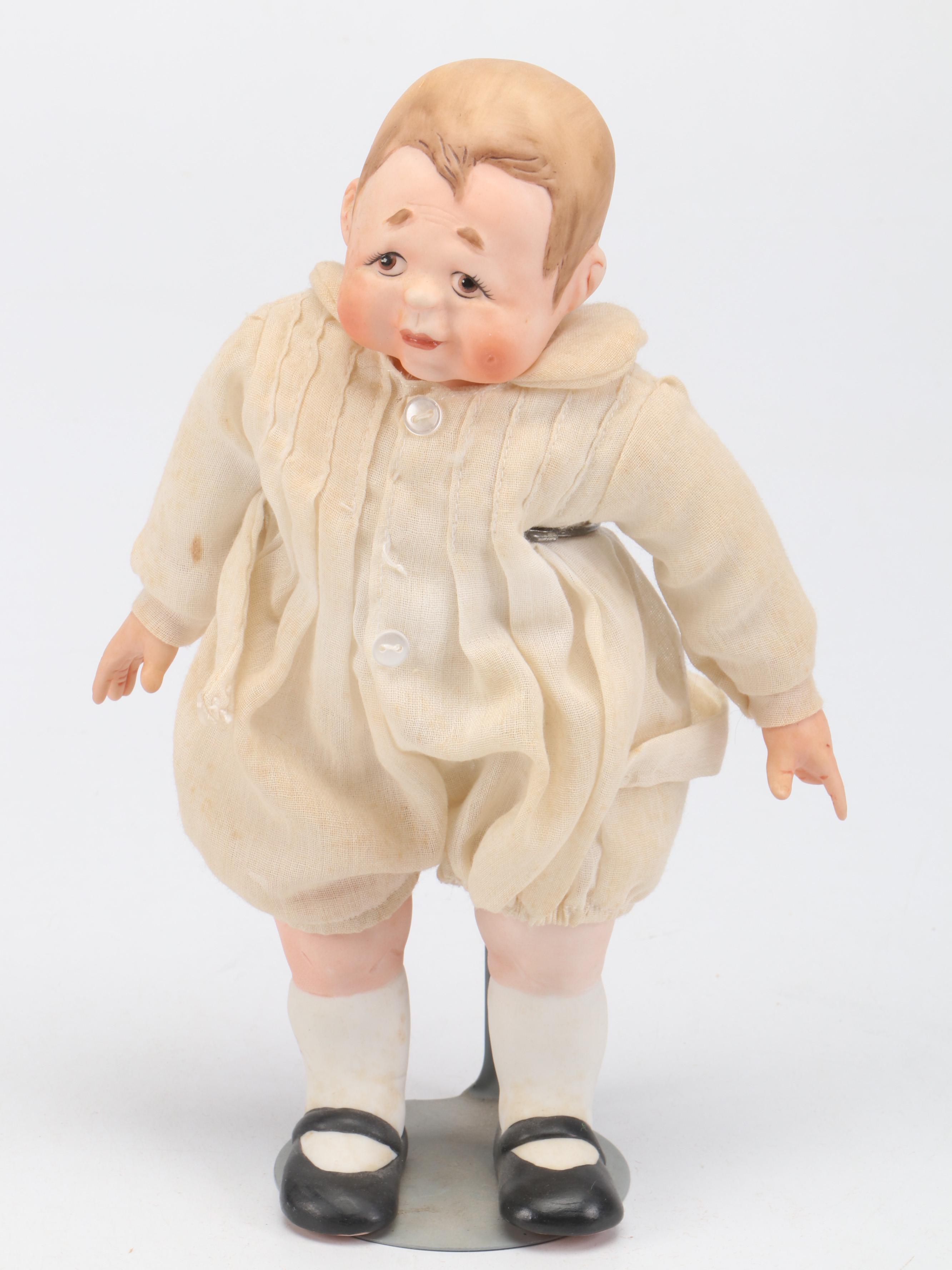 Borgfeldt Bye-Lo Baby Doll, Balos Porcelain Doll and Fabric Raggedy Ann Doll