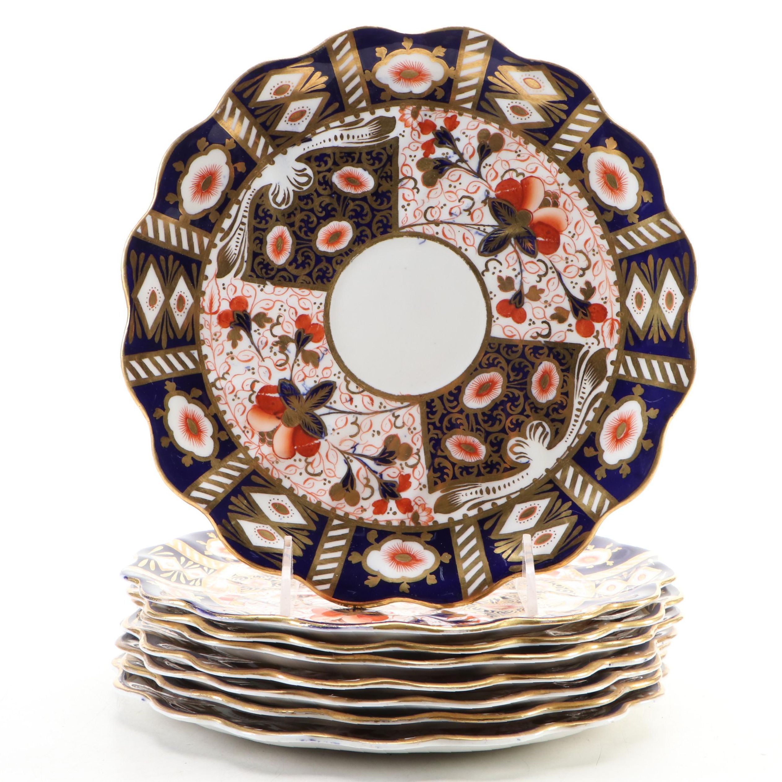 English Porcelain Imari Pattern Plates