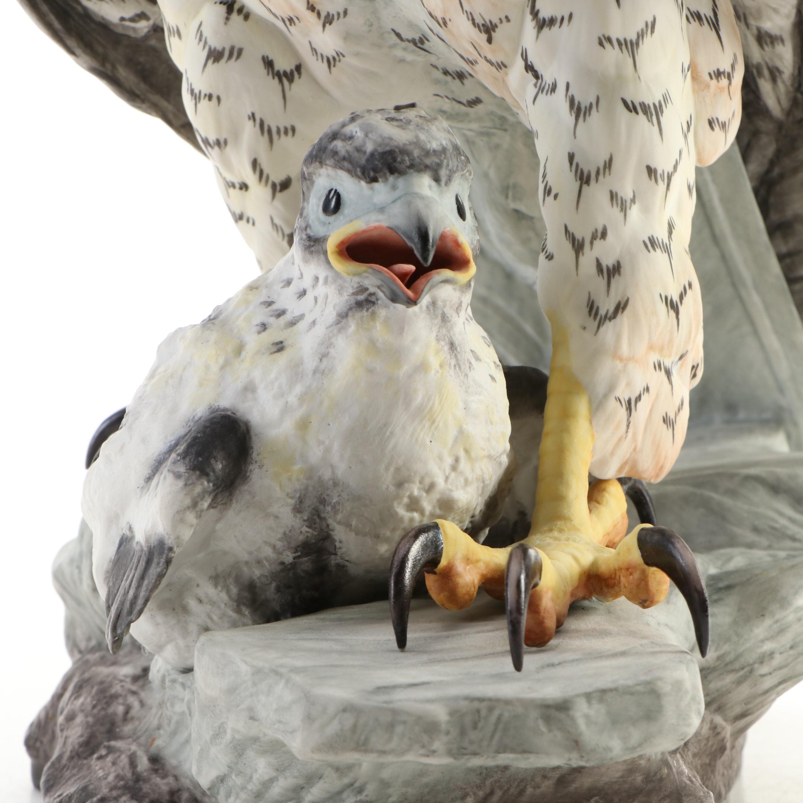 Boehm Limited Edition "Peregrine Falcon" Porcelain Sculpture, Mid–Late 20th C.