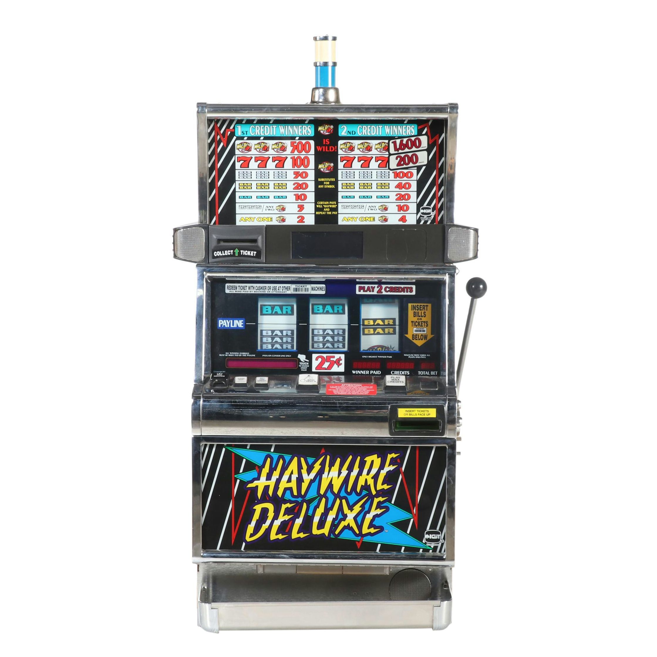 American IGT "Haywire Deluxe" Slot Machine with Cabinet Stand, 2006
