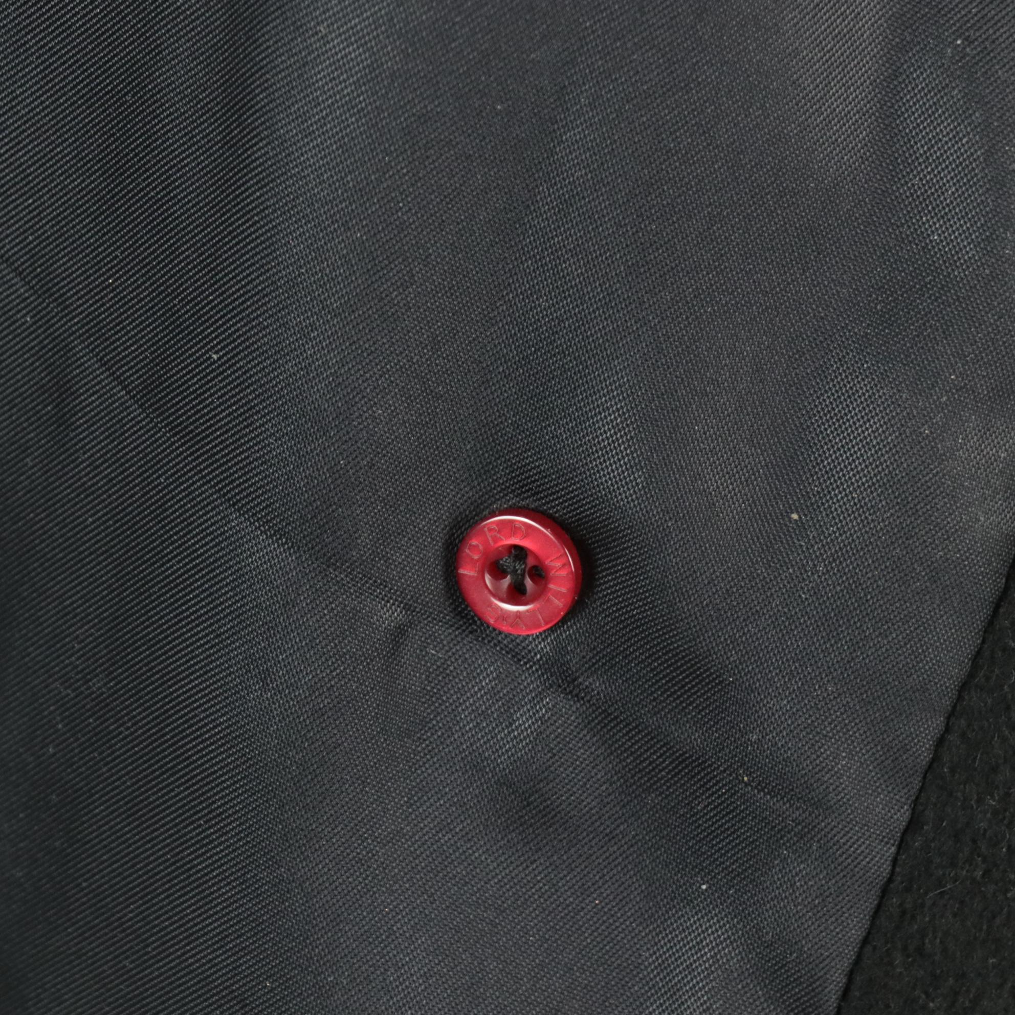 Lord Willy's Cashmere Blend Double-Breasted Coat with Brown Fox Fur Trim