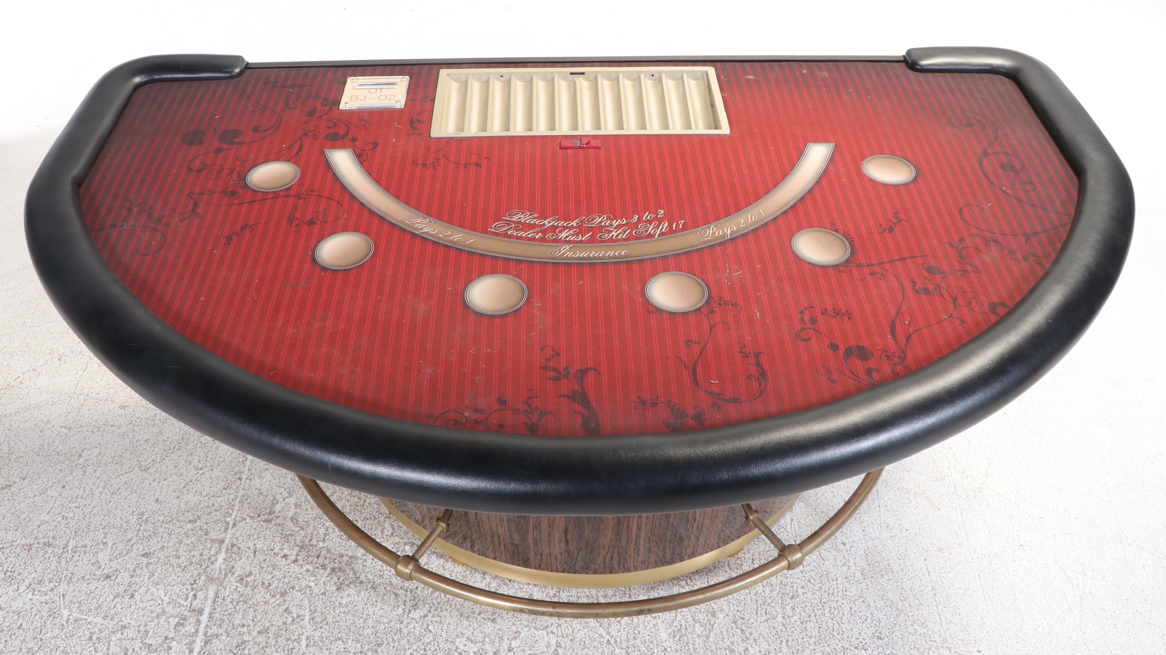 Barrel Base Blackjack Table with Seven Gasser Chair Co. Chairs and More