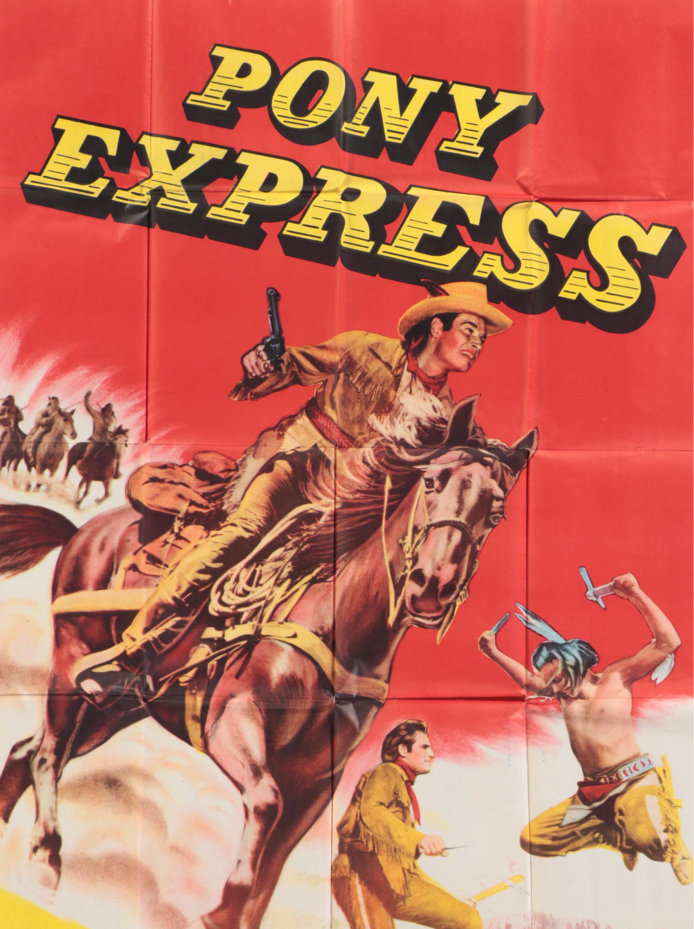 "Pony Express" Film Release Poster, 1953
