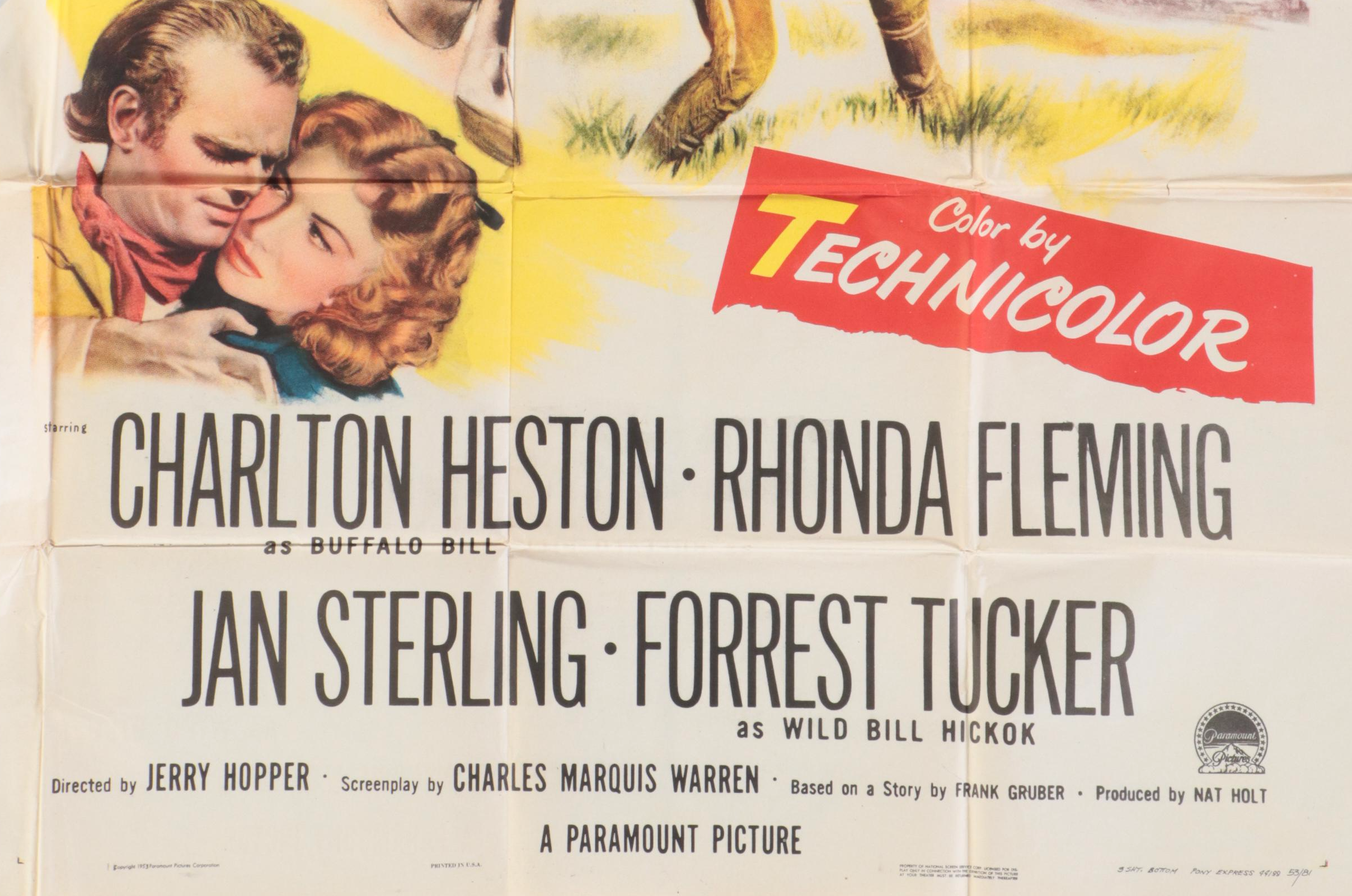 "Pony Express" Film Release Poster, 1953