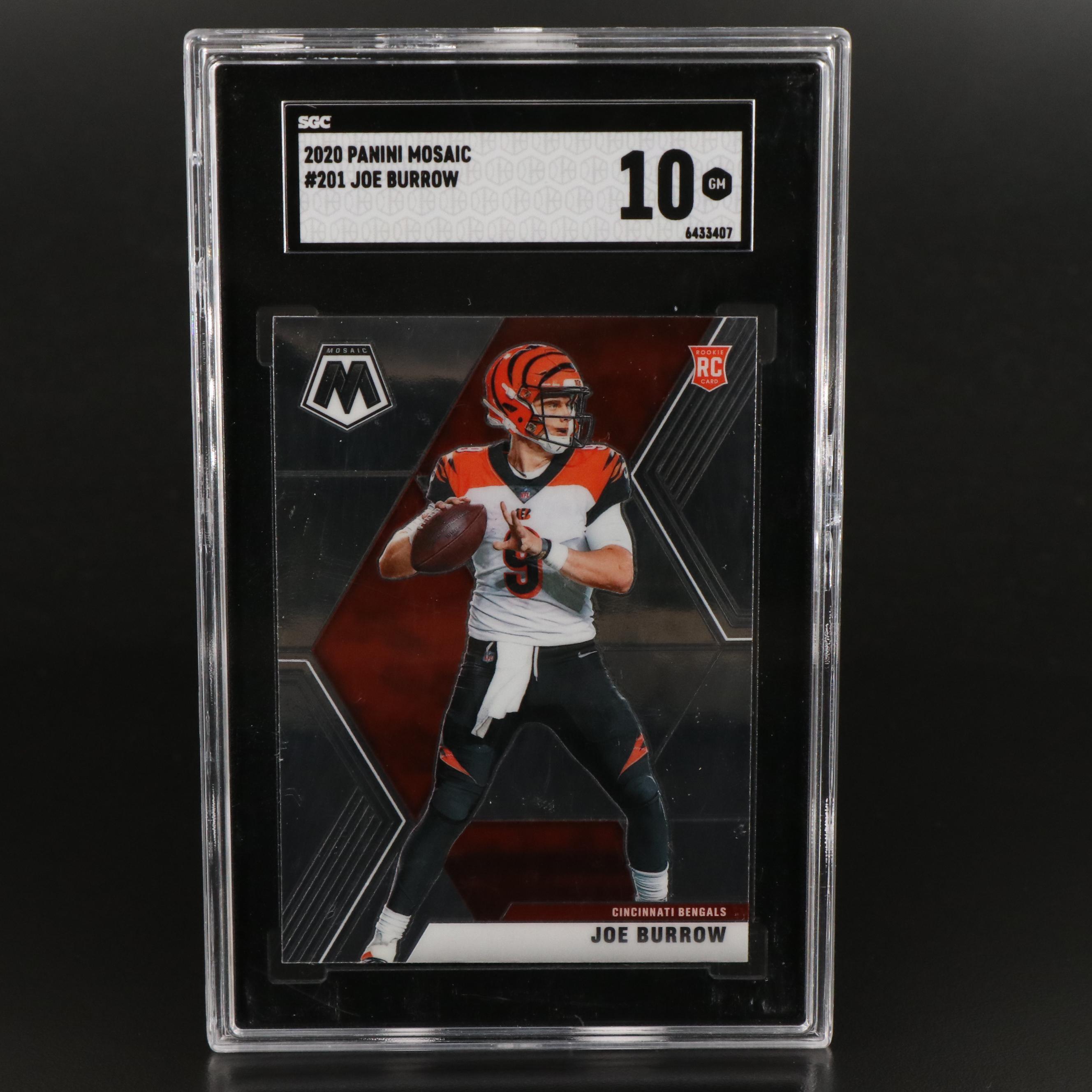 2020 Mosaic Joe Burrow Cincinnati Bengals Rookie Card Graded SGC 10