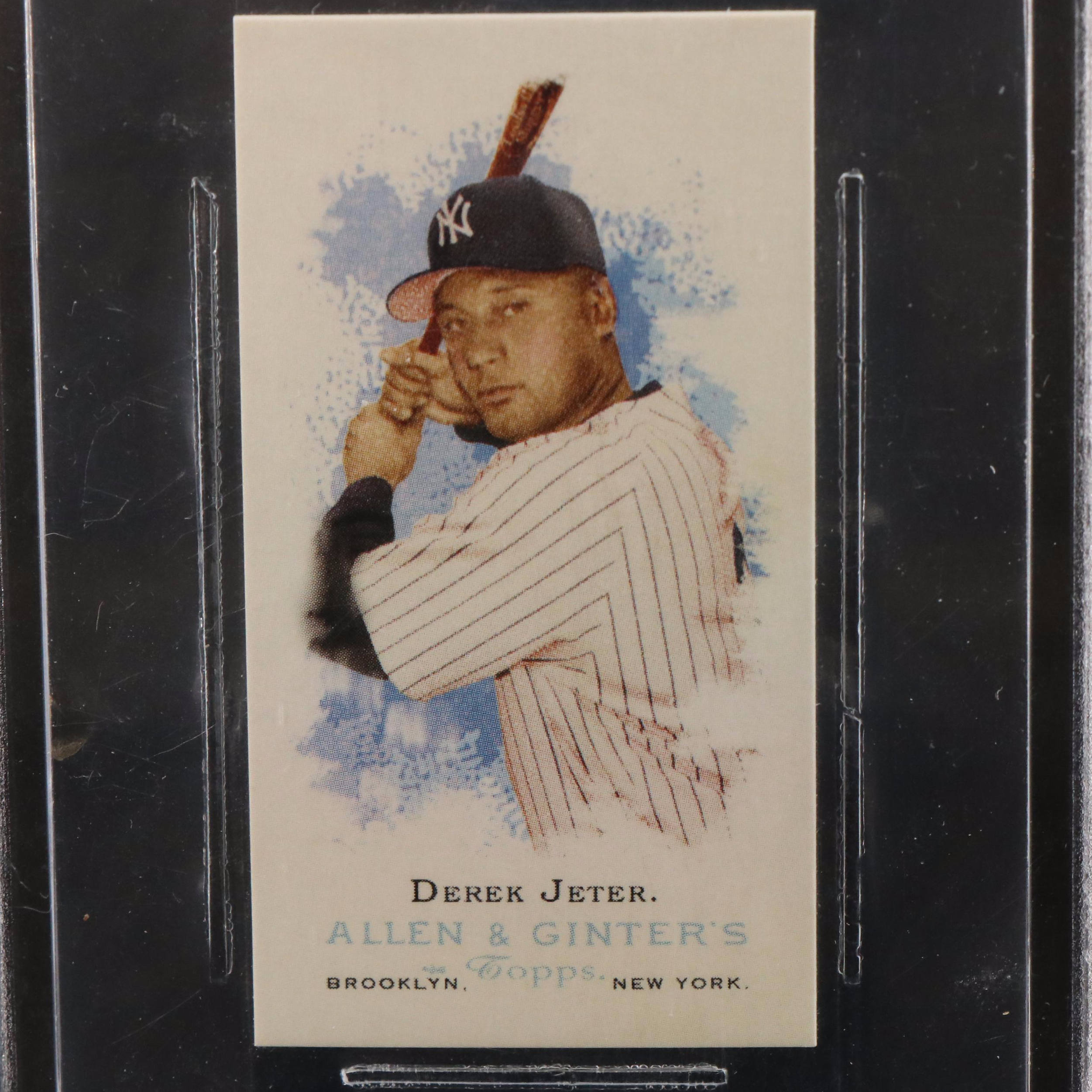 2006 Topps Allen & Ginter Derek Jeter Mini New York Yankees Card Graded BCCG 10