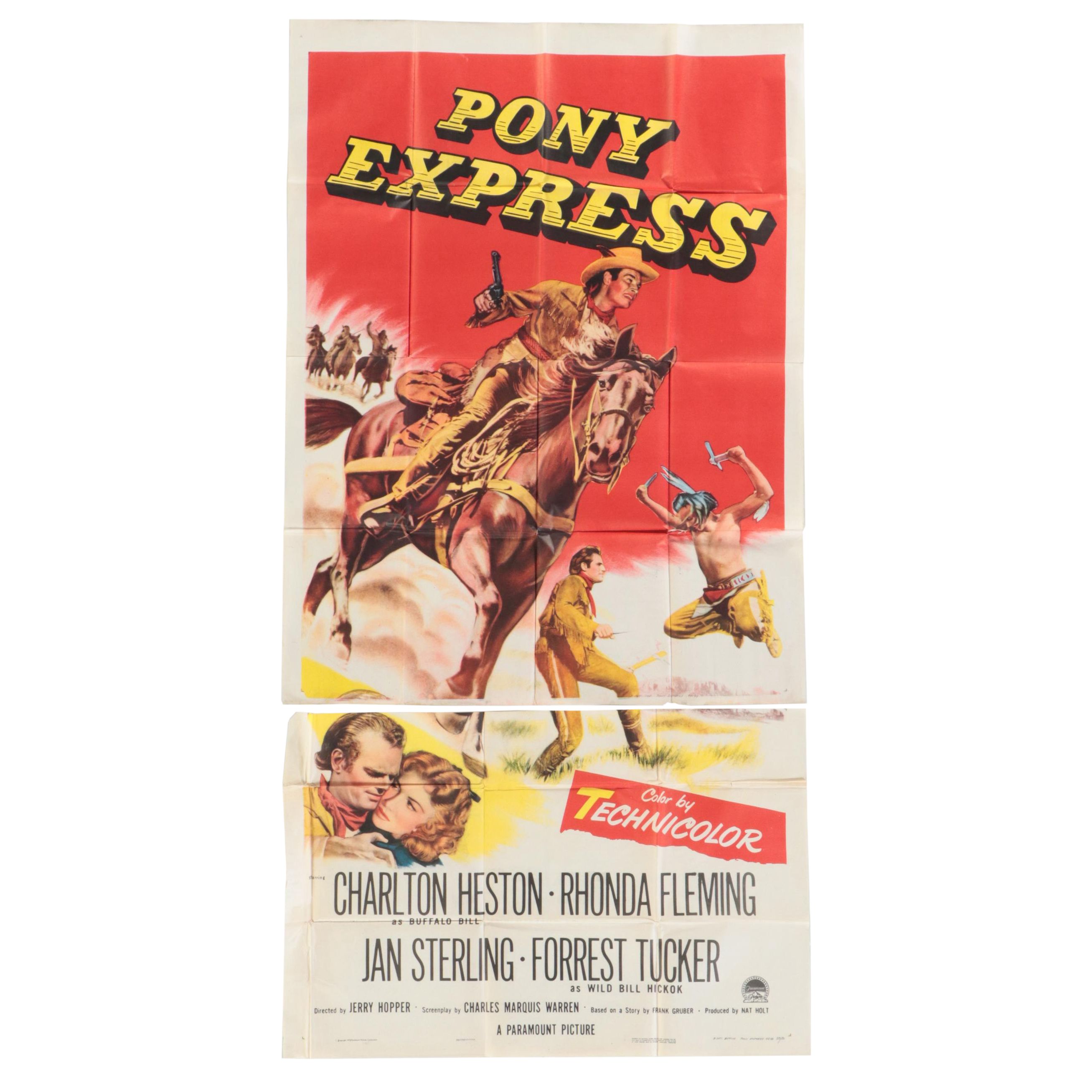 "Pony Express" Film Release Poster, 1953