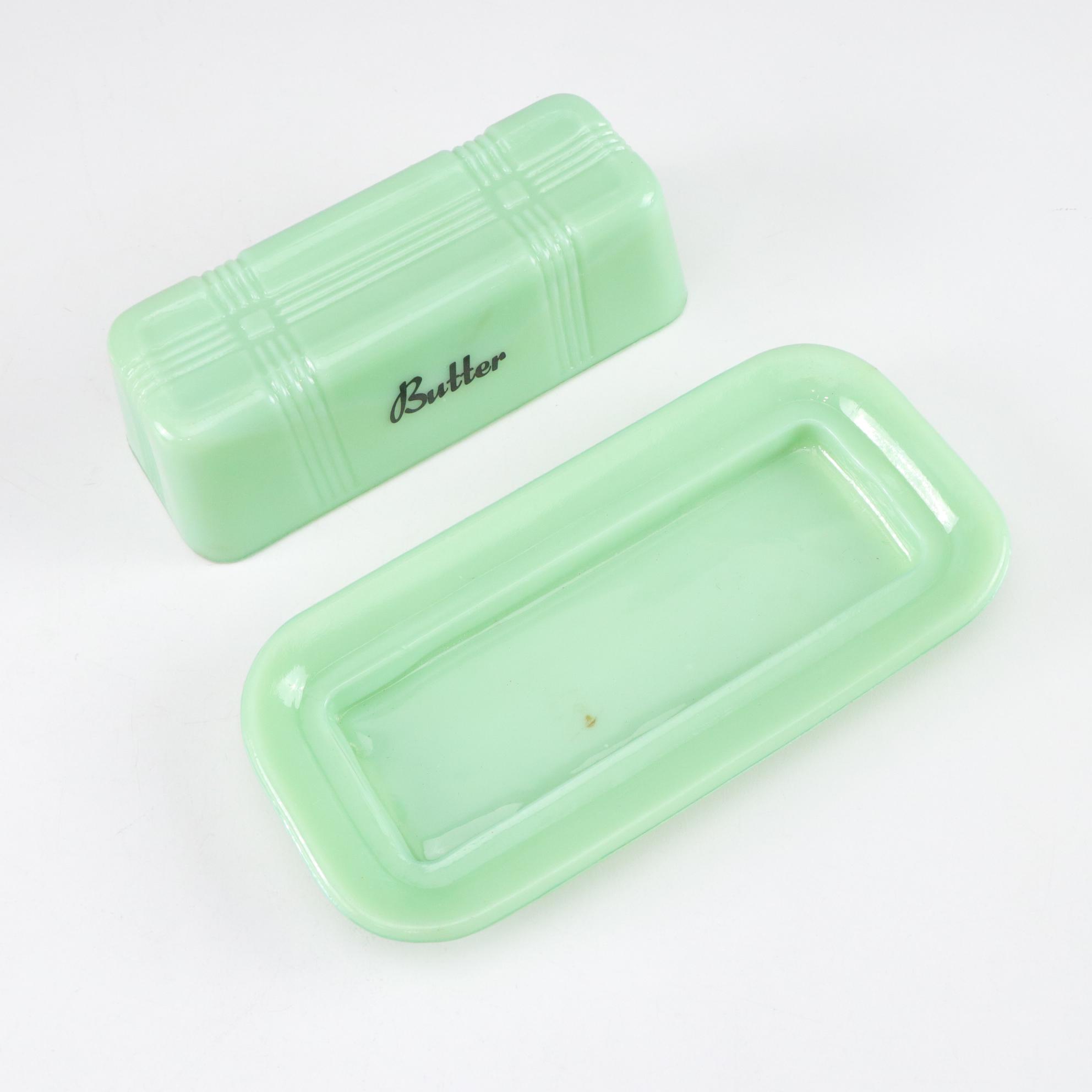 McKee Uranium Glass Bowls with Fire-King Jadite Dinnerware