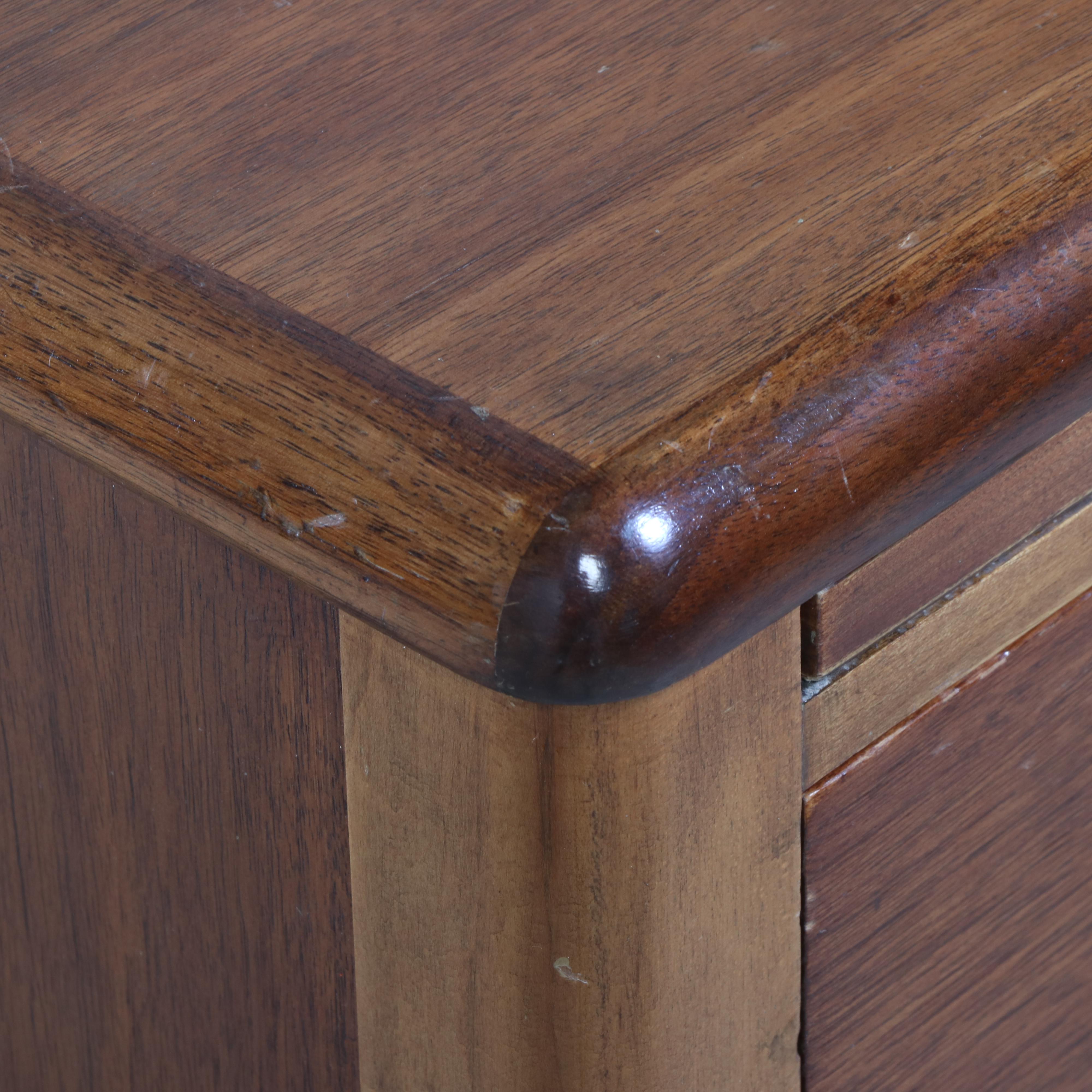 Mid Century Modern Walnut Executive Desk, Mid-20th Century