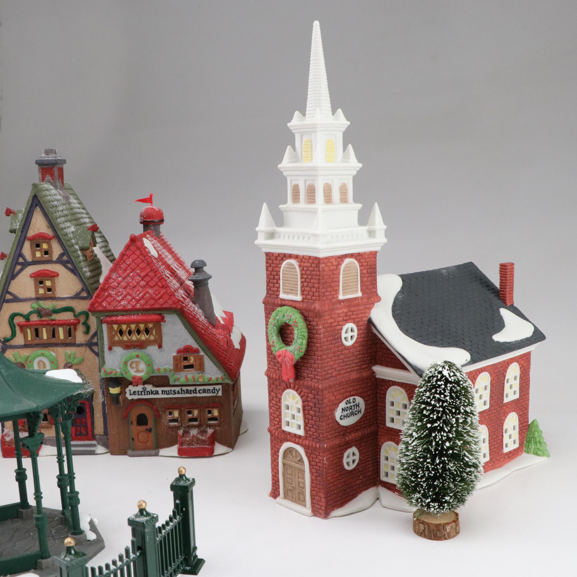 Department 56 North Pole Series and New England Village Buildings and Extras
