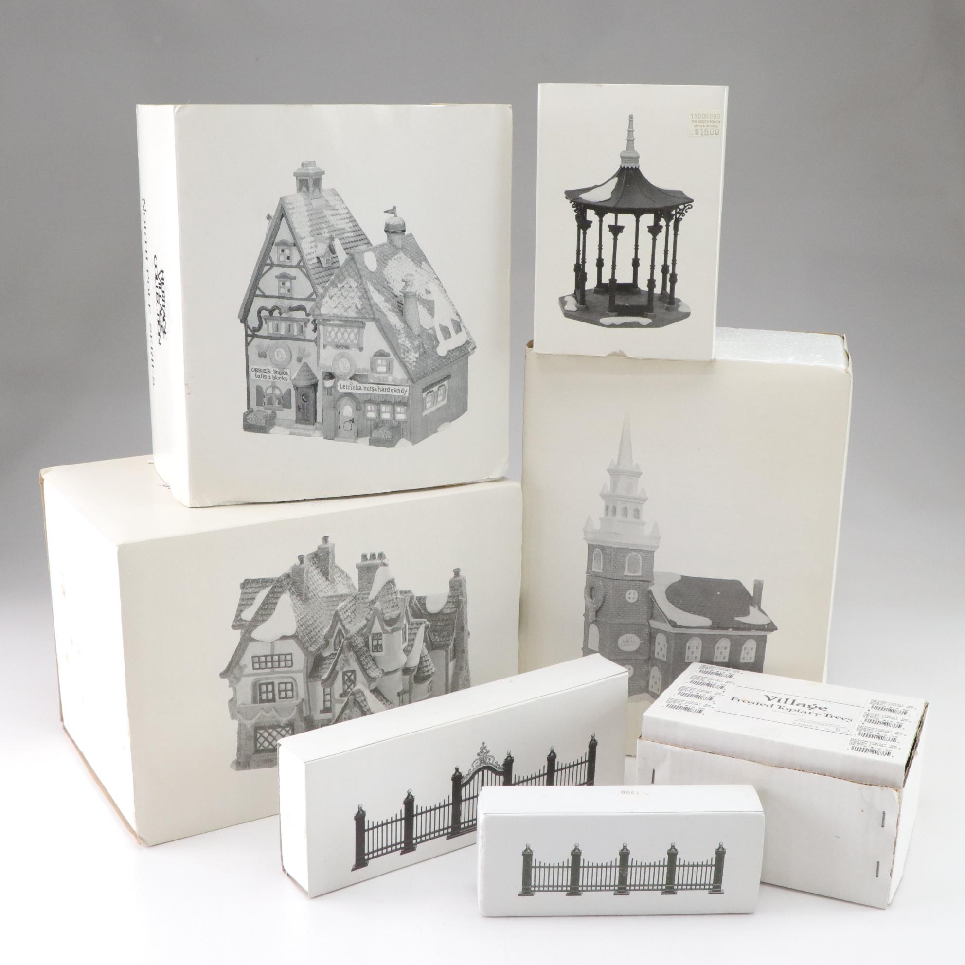 Department 56 North Pole Series and New England Village Buildings and Extras