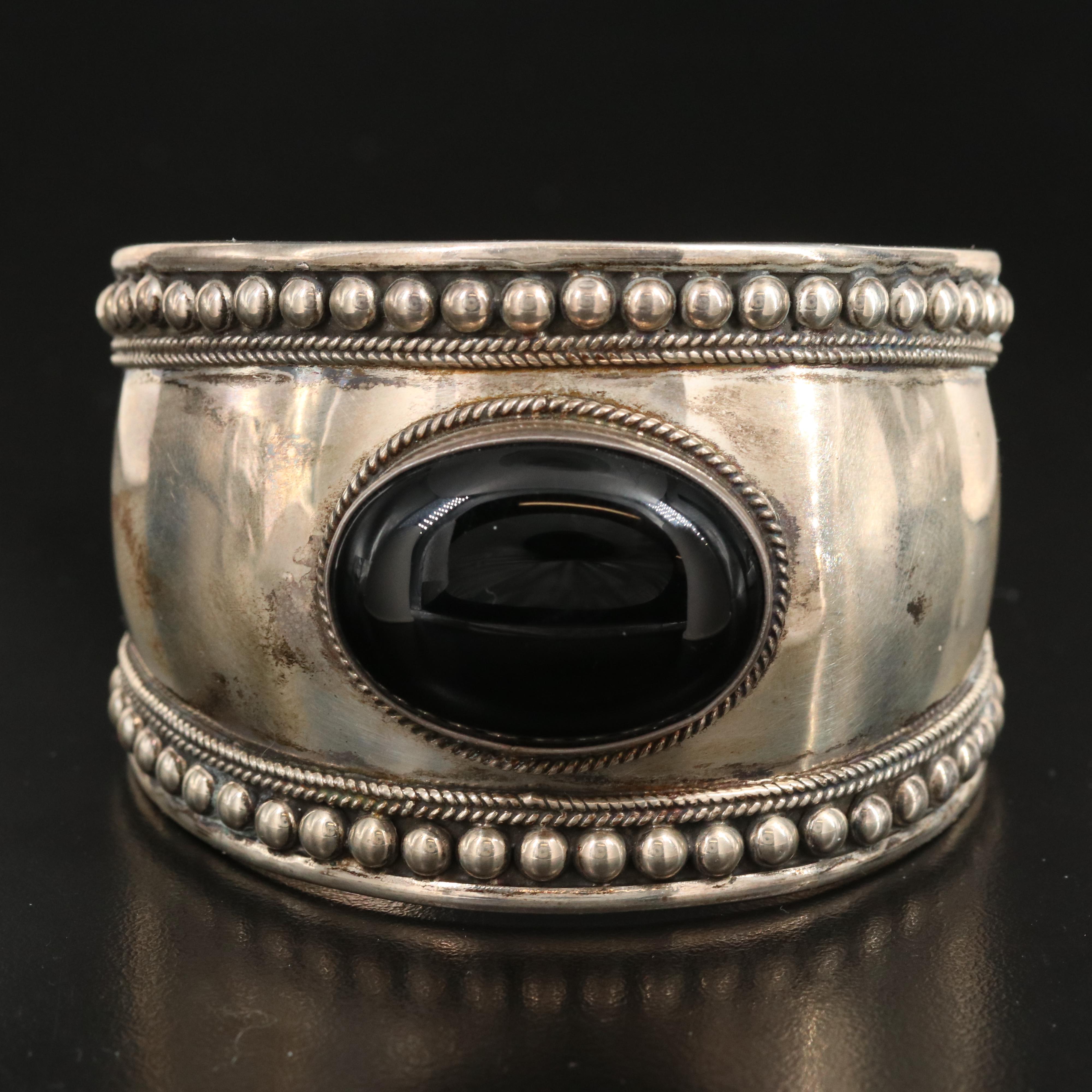 Sterling Black Onyx Cuff