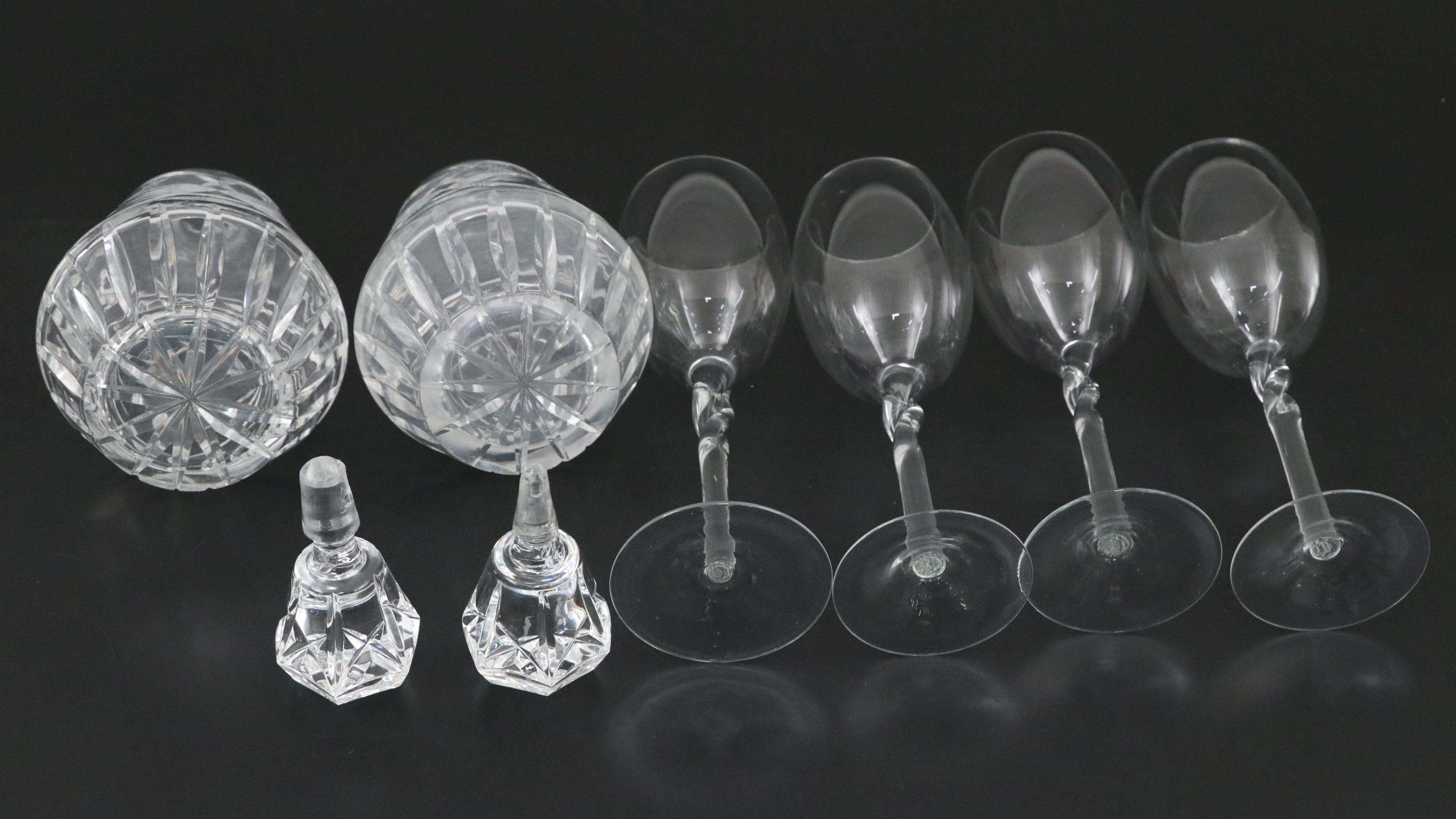 Sheffield Silver Co. Silver Plate Gallery Tray with Decanters and Stemware