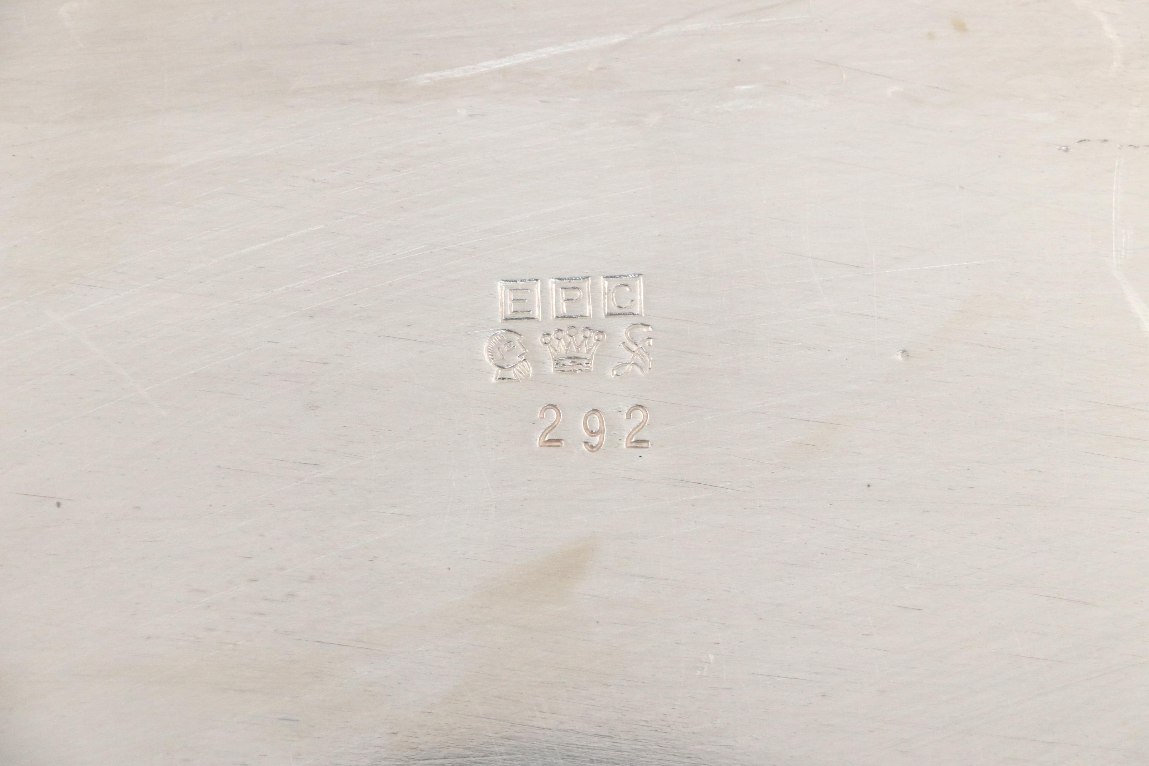 Sheffield Silver Co. Silver Plate Gallery Tray with Decanters and Stemware