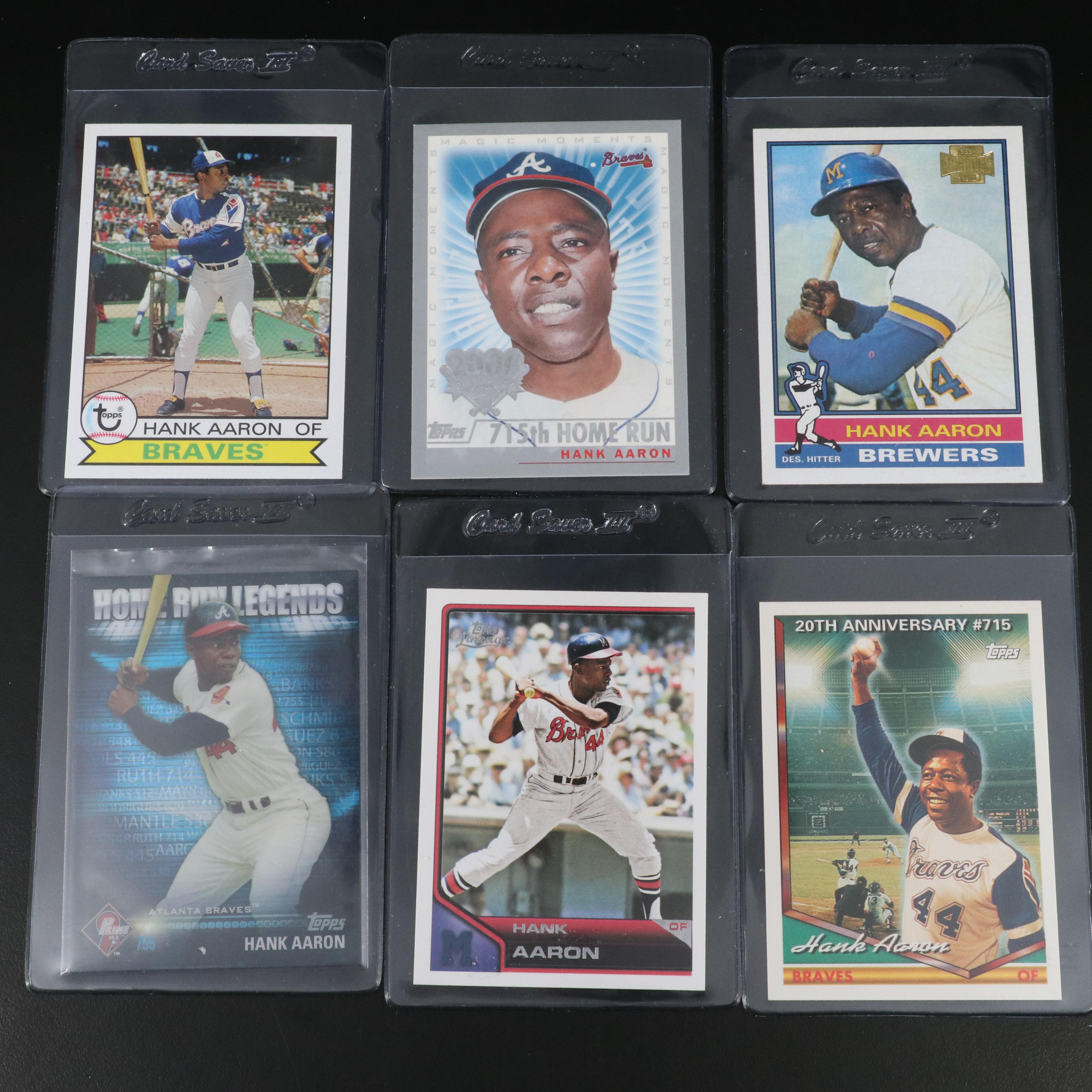 Topps with Other Baseball Cards Featuring Mickey Mantle and Hank Aaron
