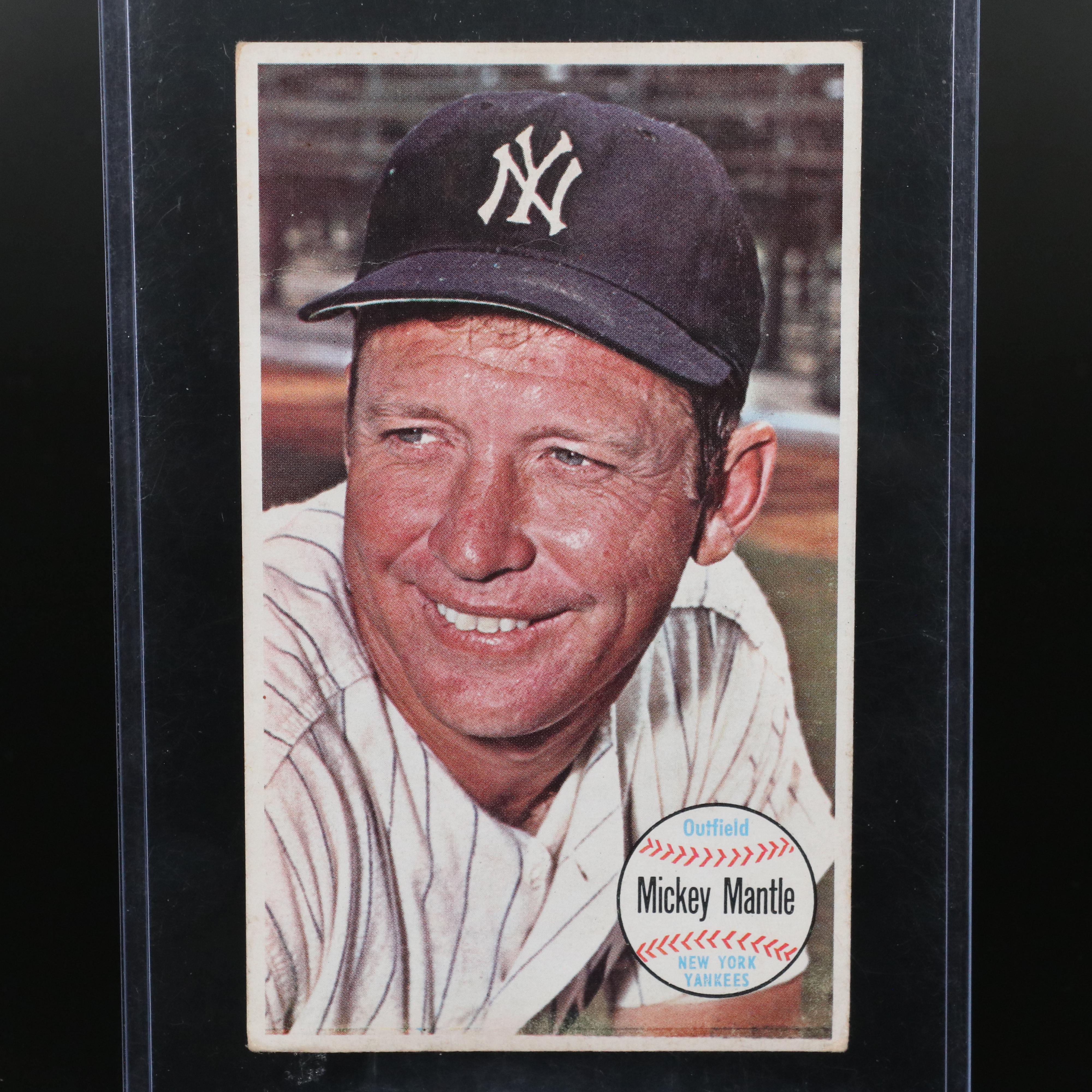 1964 Topps Giants Mickey Mantle New York Yankees Baseball Card