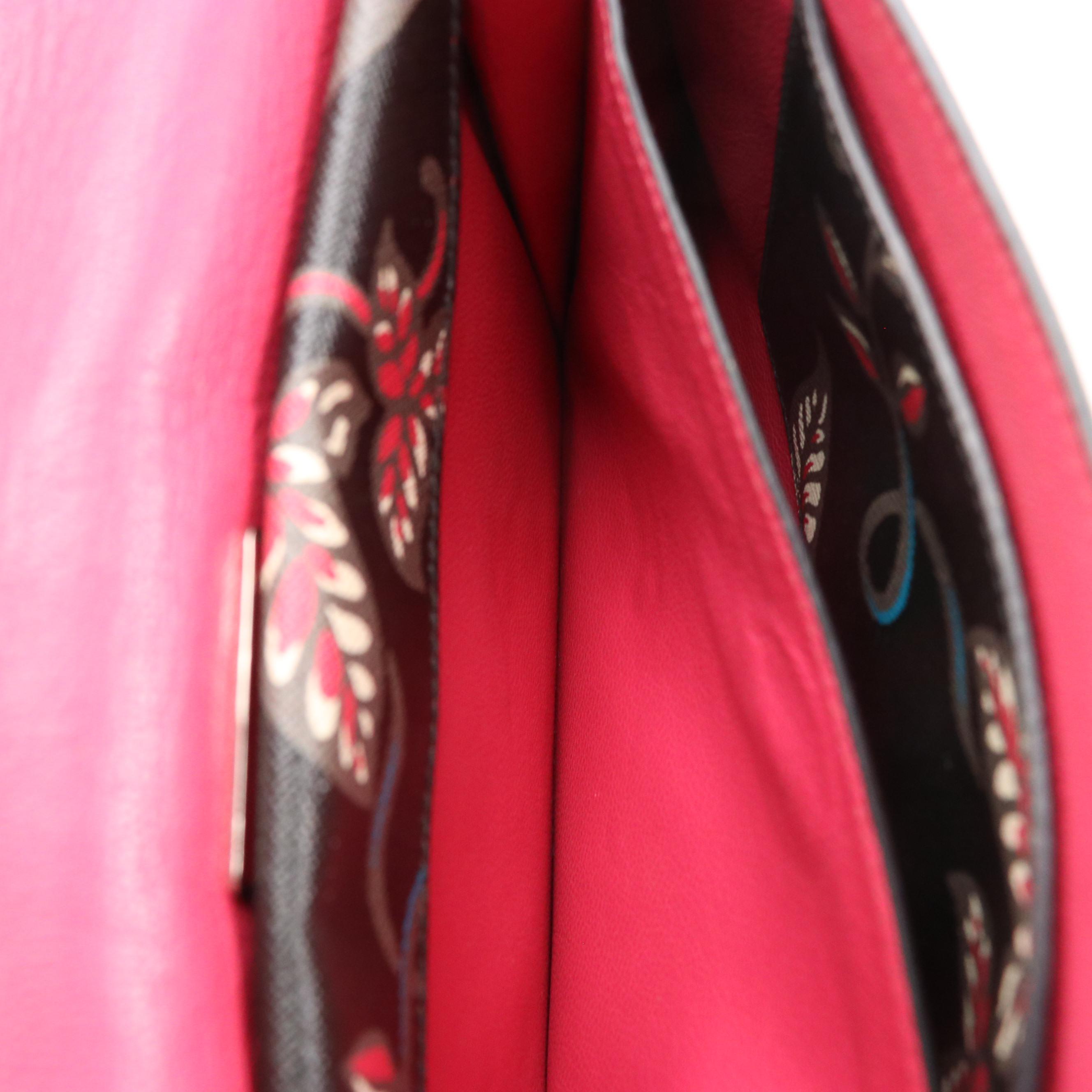 Prada Sound Clutch in Floral Printed Saffiano Leather