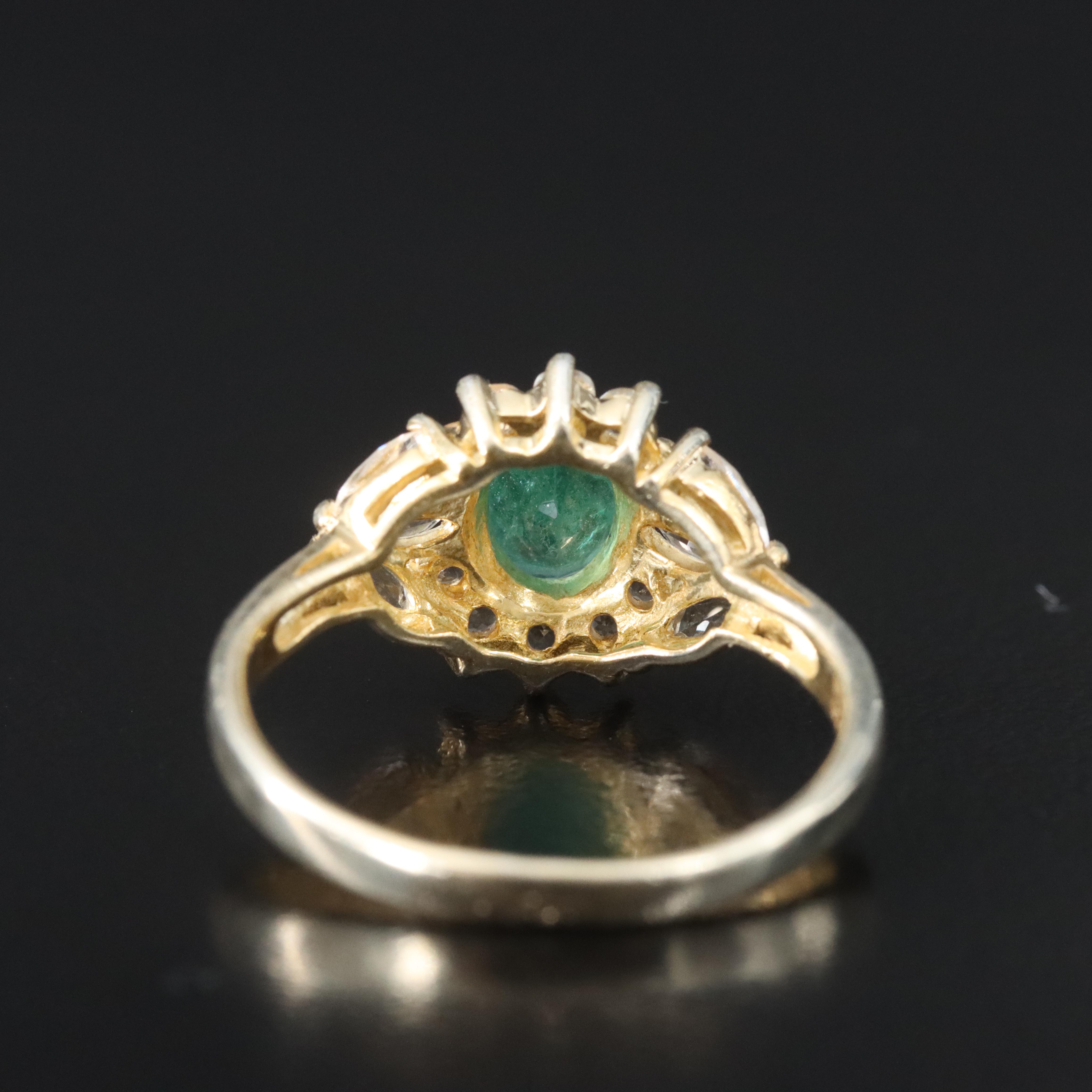 Alfred Durante Garden of Versailles Sterling Emerald and White Topaz Ring