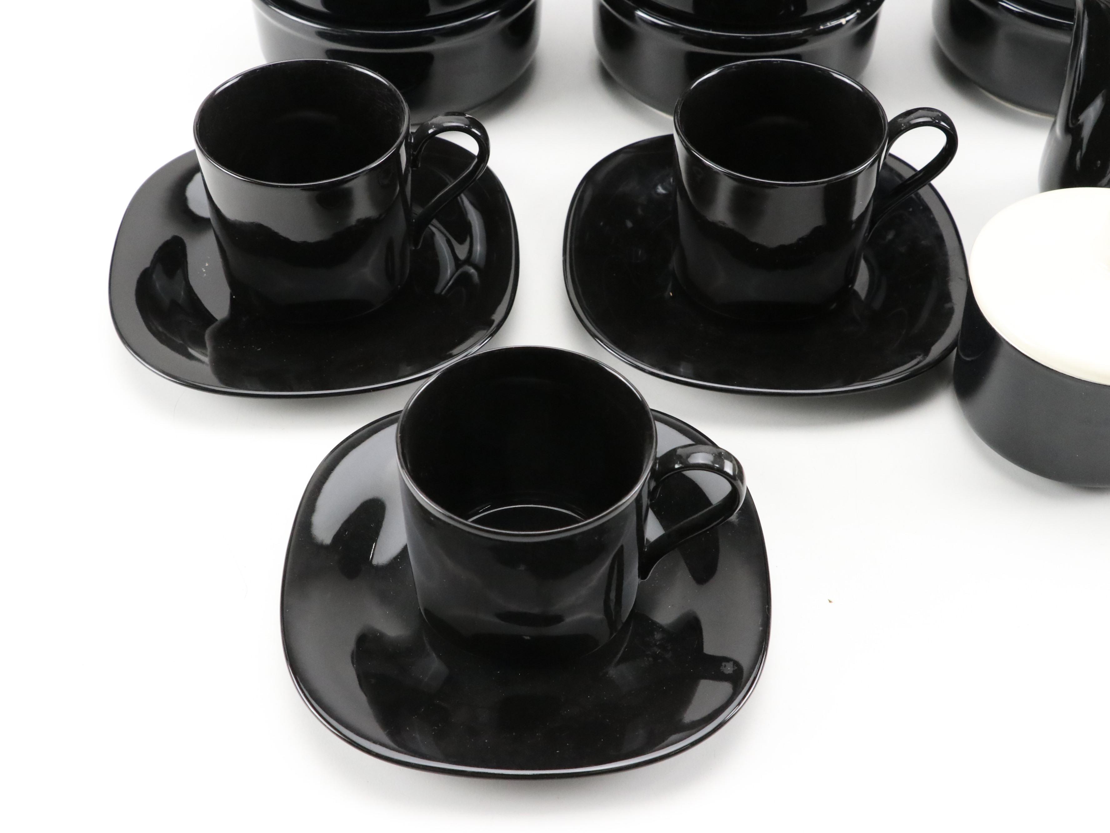 Waechtersbach and Mikasa "Black" Ceramic Dinnerware