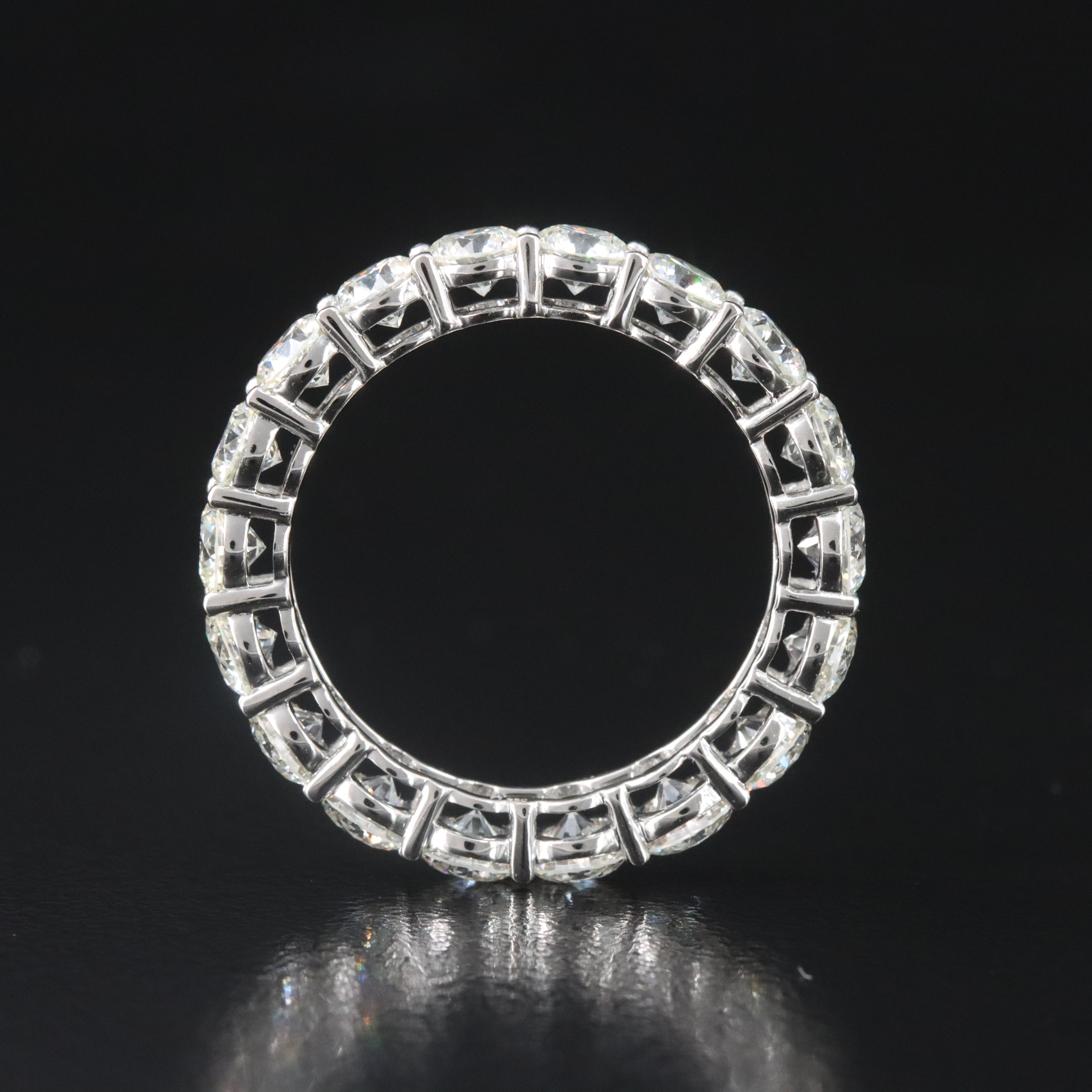 Platinum 3.90 CTW Diamond Eternity Band with GIA Dossier Report